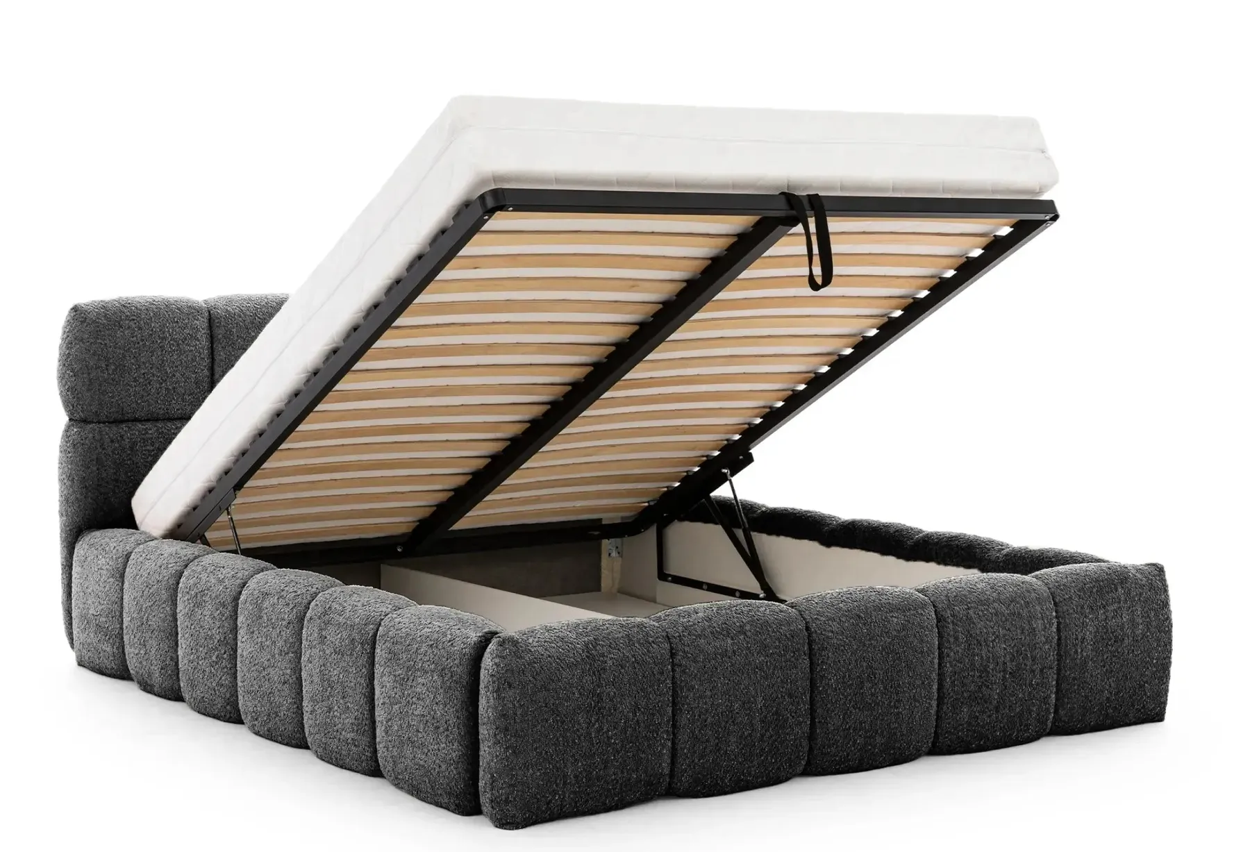 Elise - Lit Coffre Tissu Bouclette 140X200Cm - Image 26