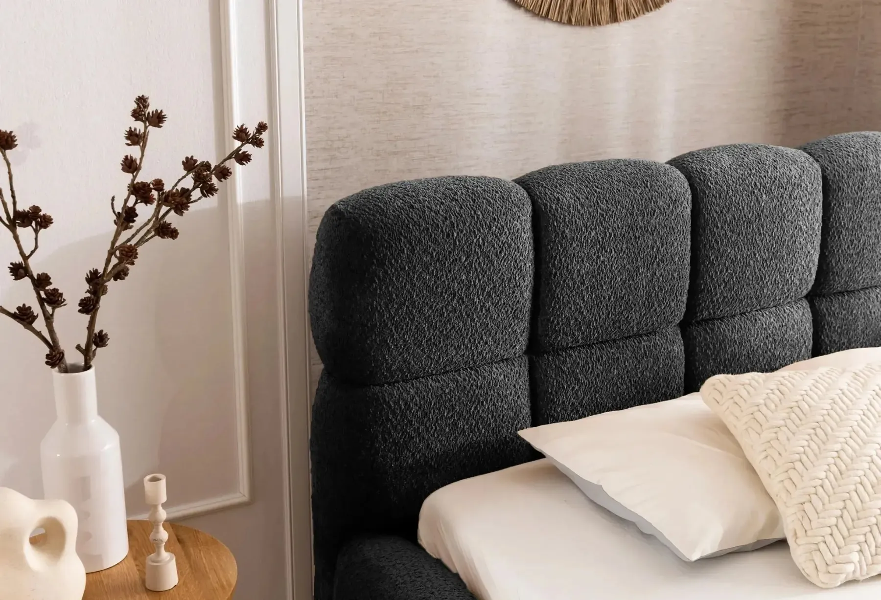 Elise - Lit Coffre Tissu Bouclette 140X200Cm - Image 28