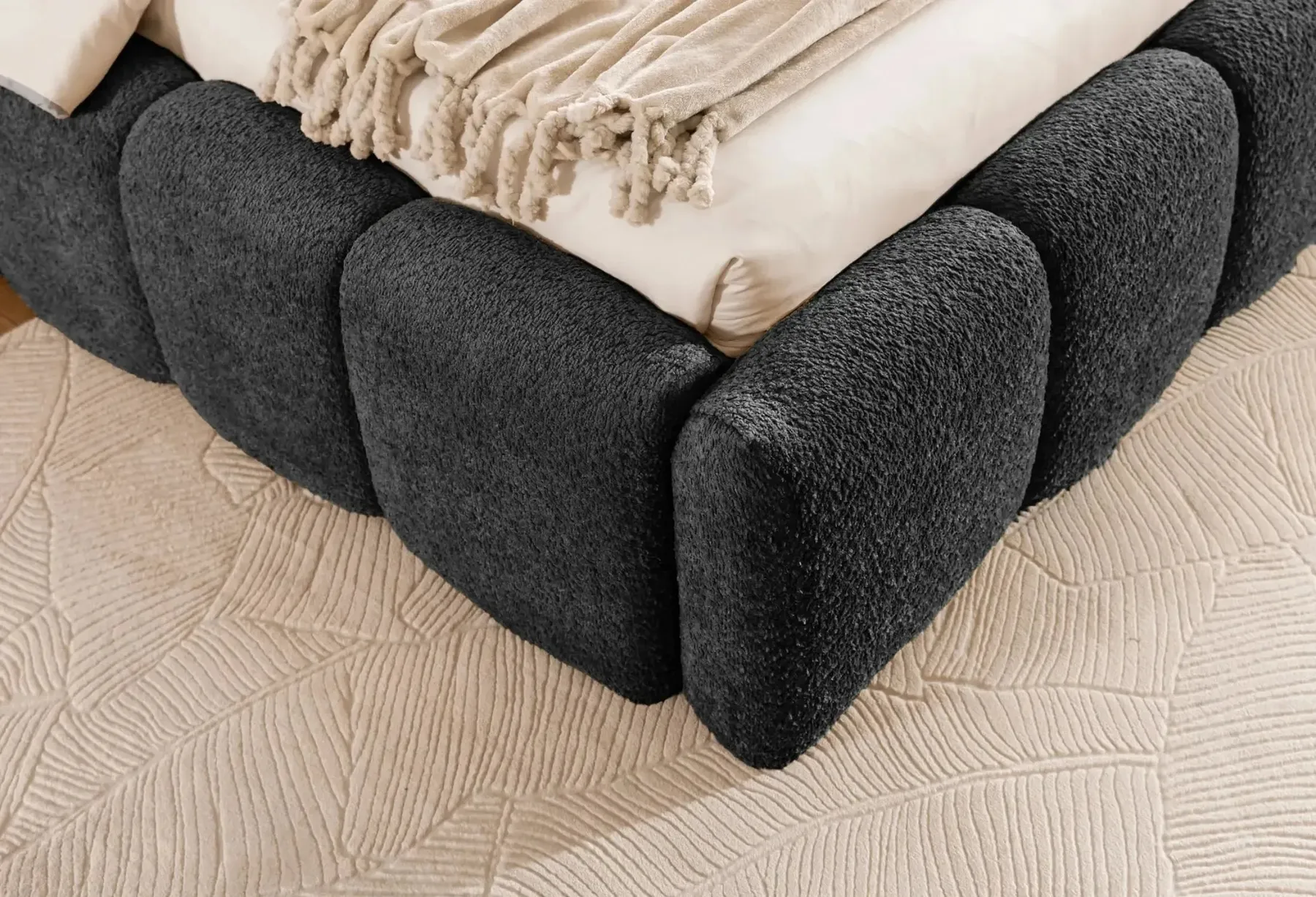 Elise - Lit Coffre Tissu Bouclette 140X200Cm - Image 29
