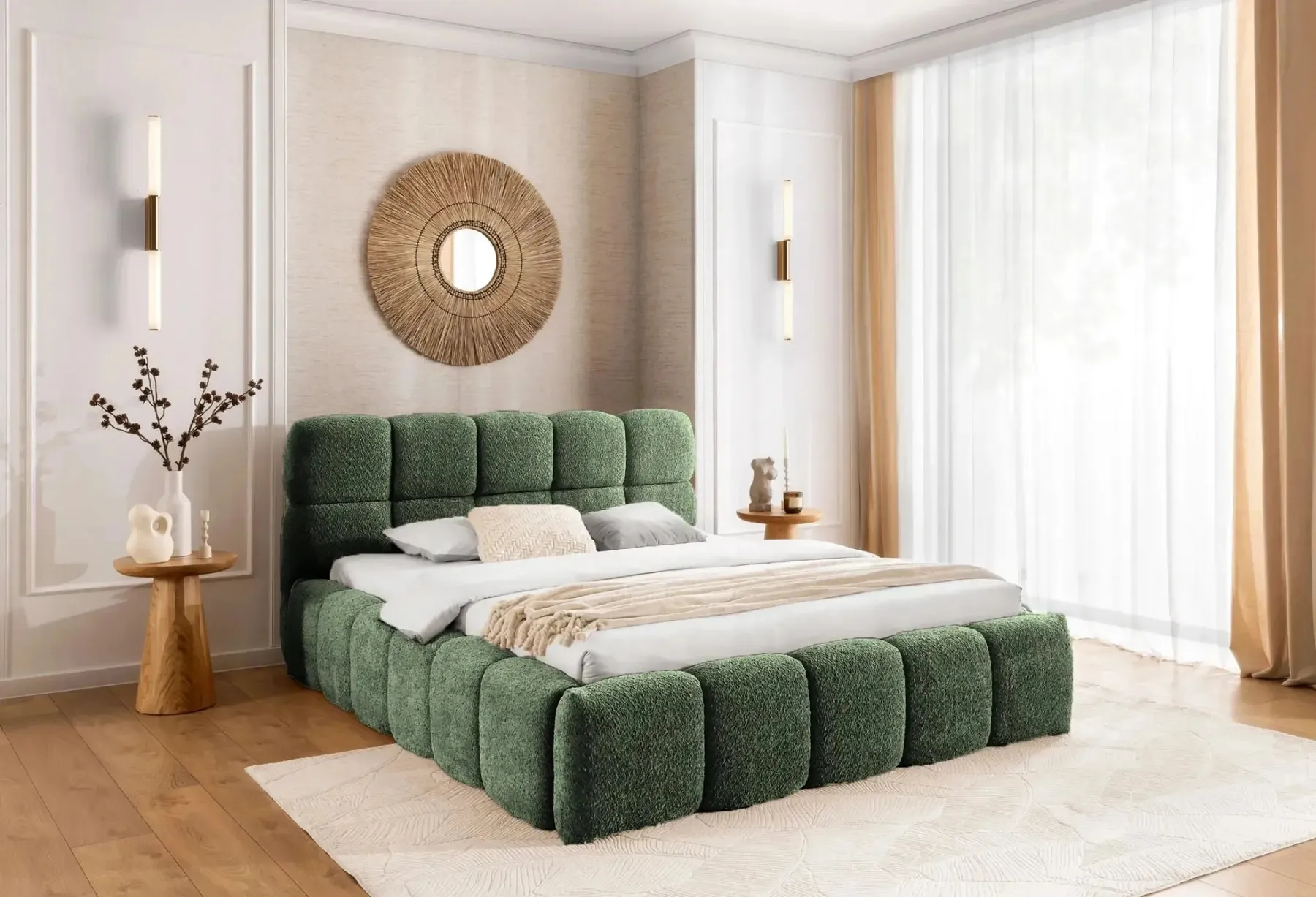 Elise - Lit Coffre Tissu Bouclette 140X200Cm - Image 33