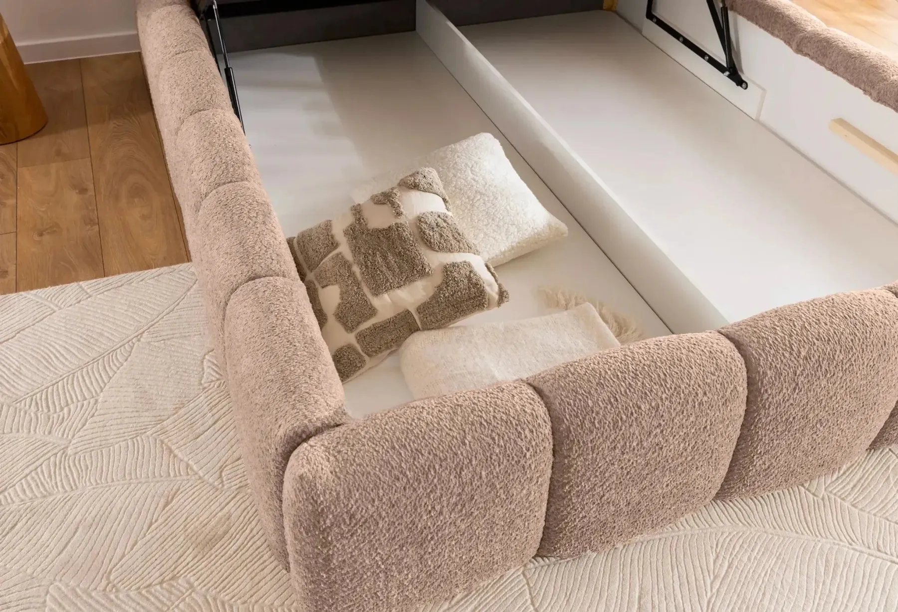 Elise - Lit Coffre Tissu Bouclette 140X200Cm - Image 46