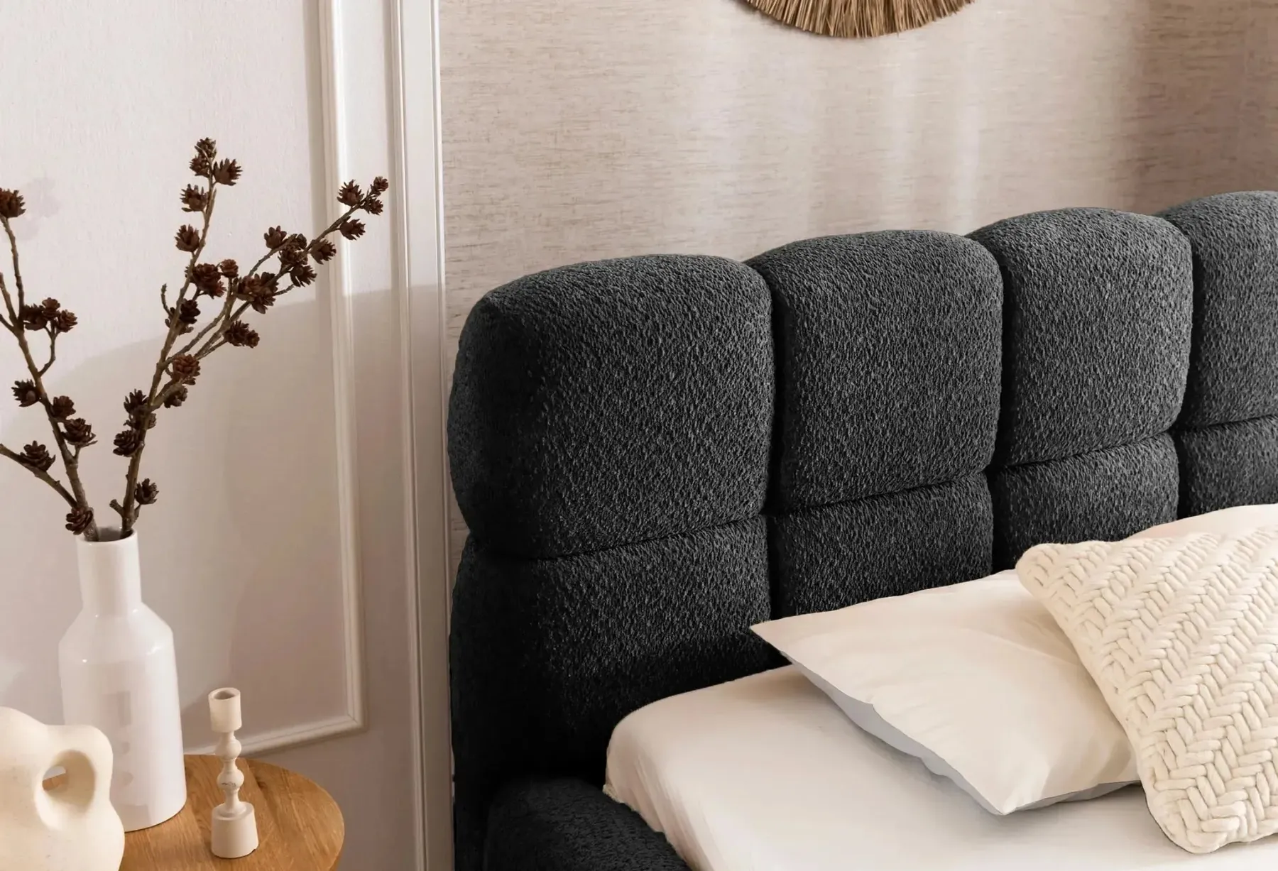 Elise - Lit Coffre Tissu Bouclette 140X200Cm - Image 52