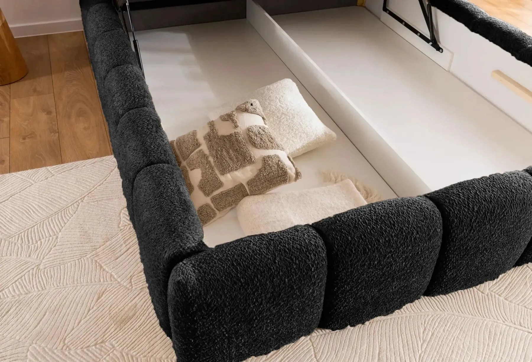 Elise - Lit Coffre Tissu Bouclette 140X200Cm - Image 54
