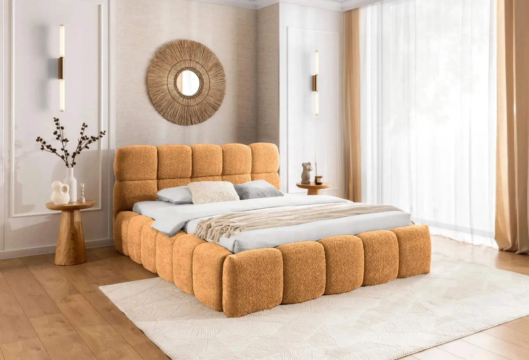 Elise - Lit Coffre Tissu Bouclette 140X200Cm - Image 57