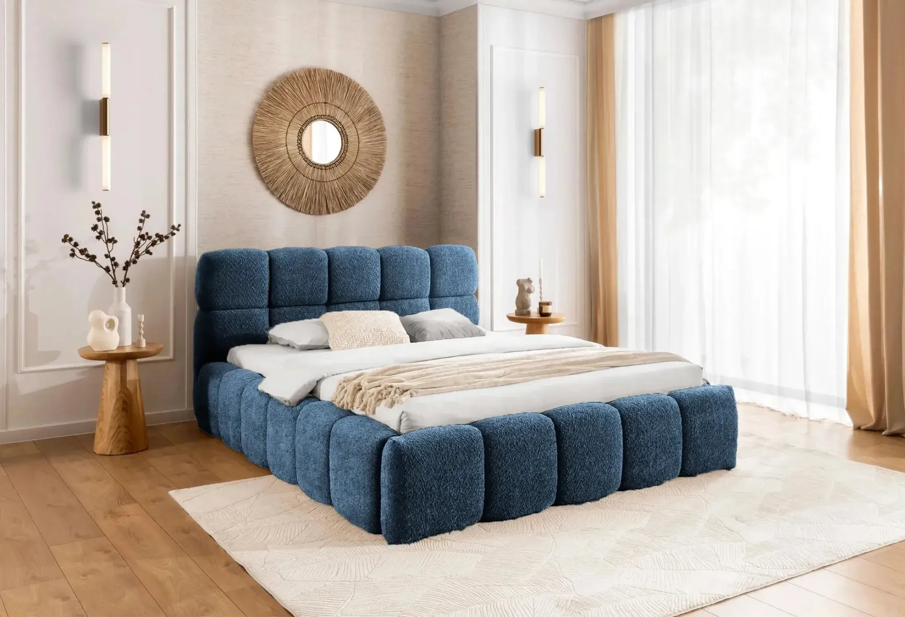 Elise - Lit Coffre Tissu Bouclette 140X200Cm - Image 73