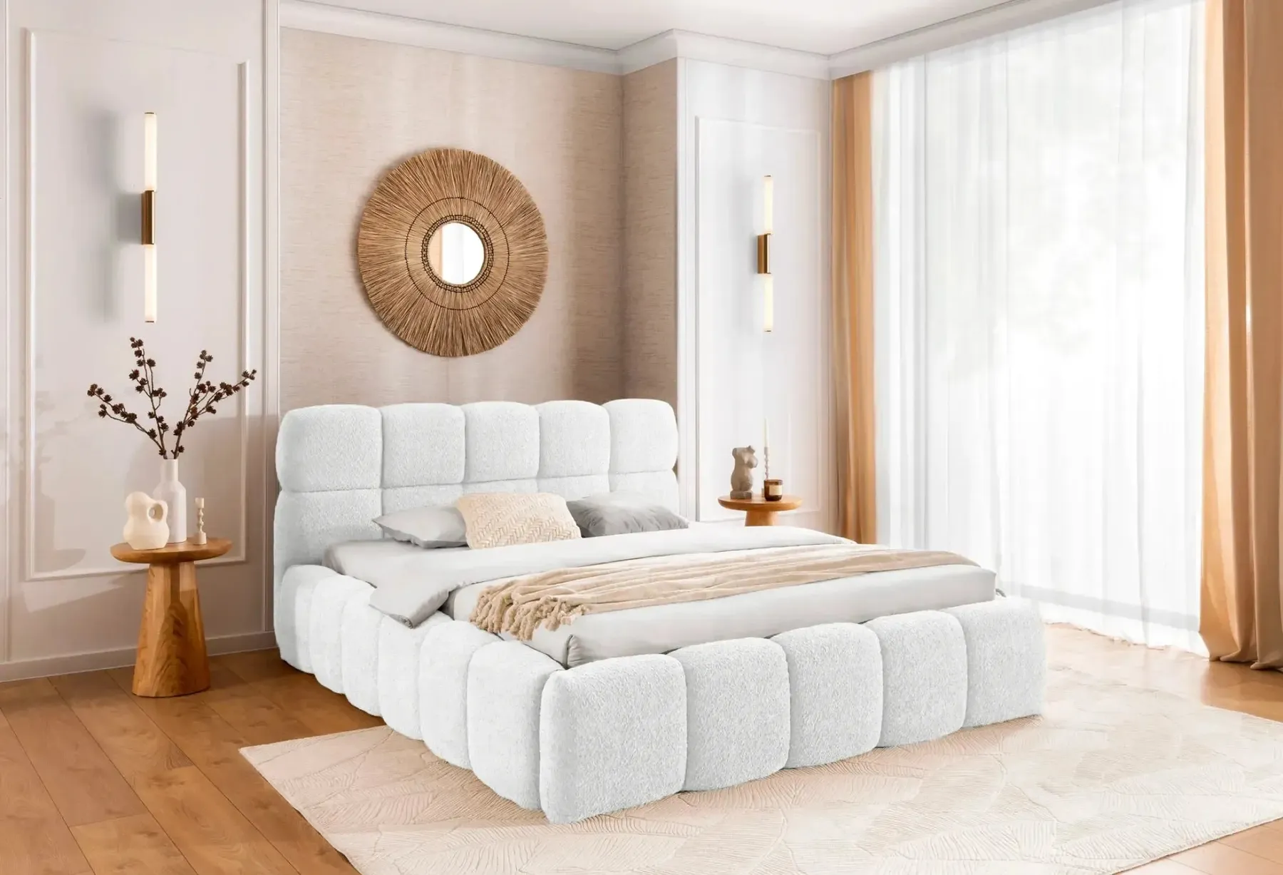 Elise - Lit Coffre Tissu Bouclette 140X200Cm - Image 81