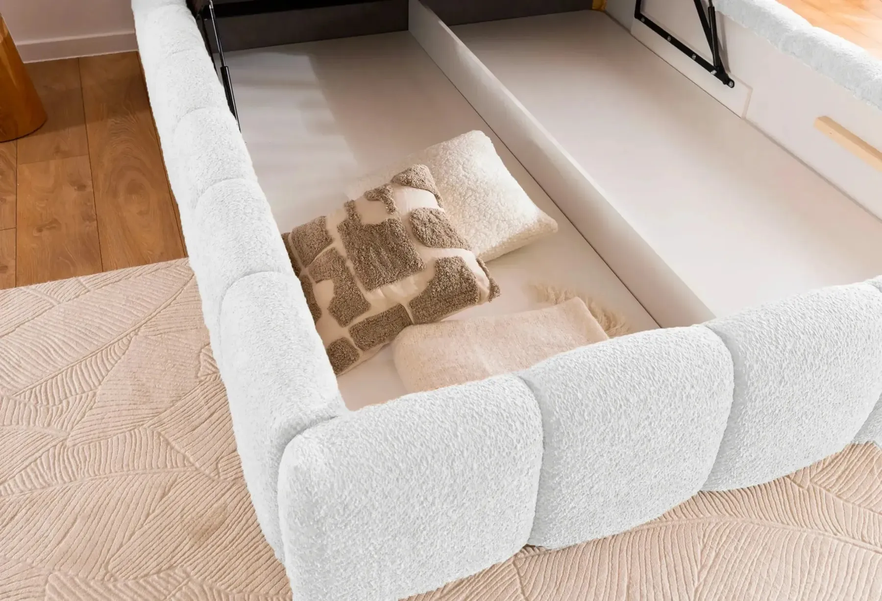 Elise - Lit Coffre Tissu Bouclette 140X200Cm - Image 86