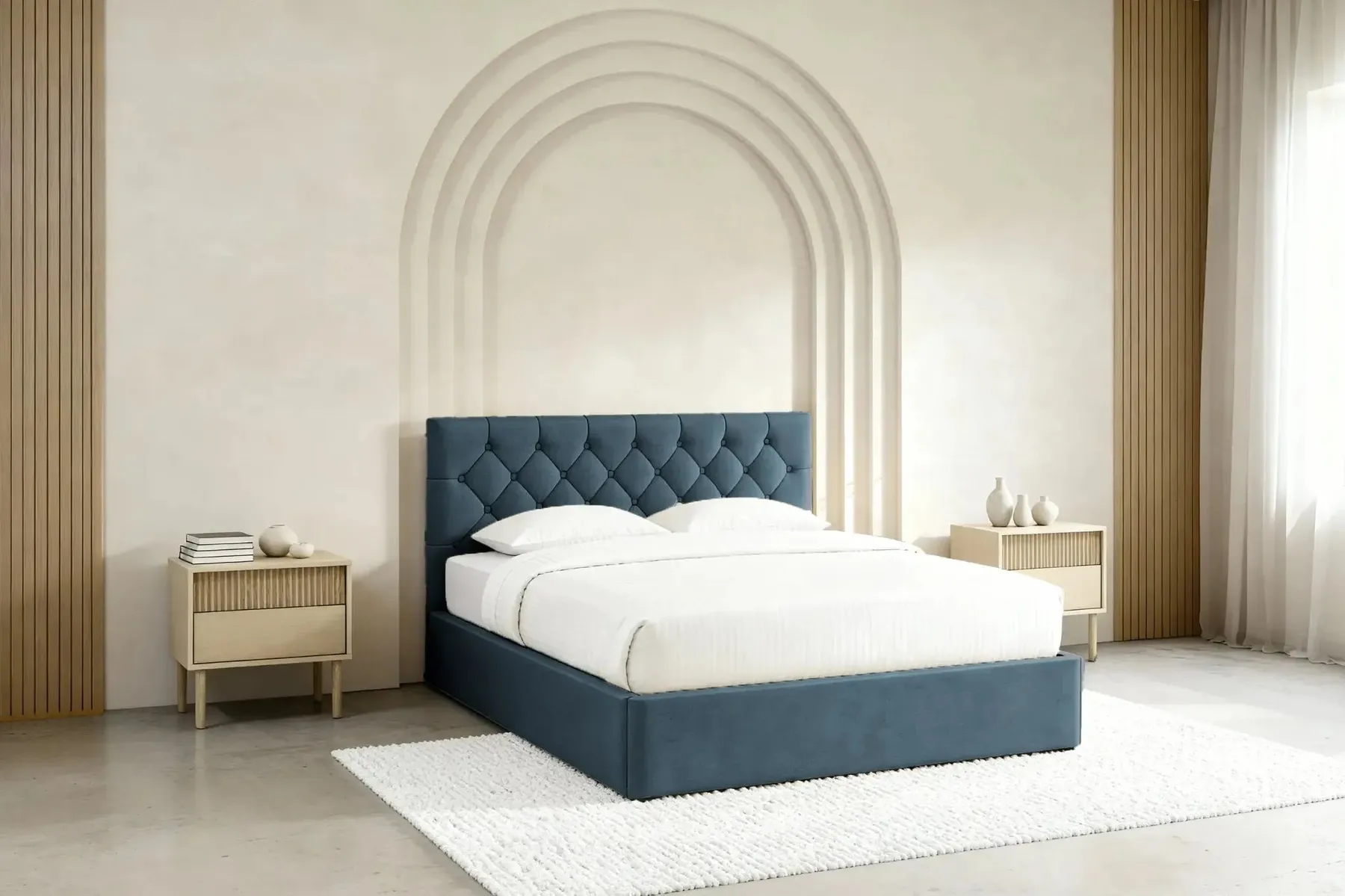 Emile - Lit Coffre Tissu Velours 140X200Cm - Image 12