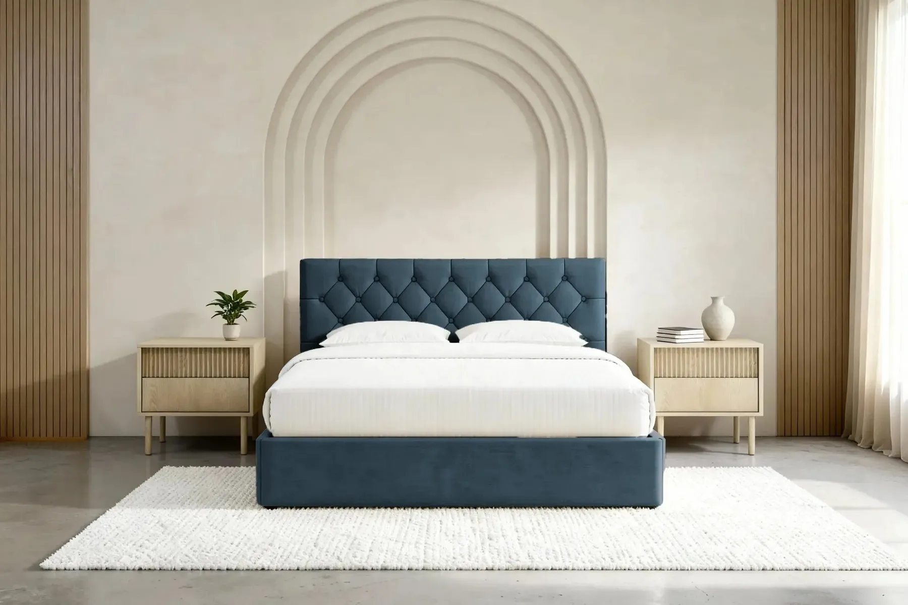 Emile - Lit Coffre Tissu Velours 140X200Cm - Image 13
