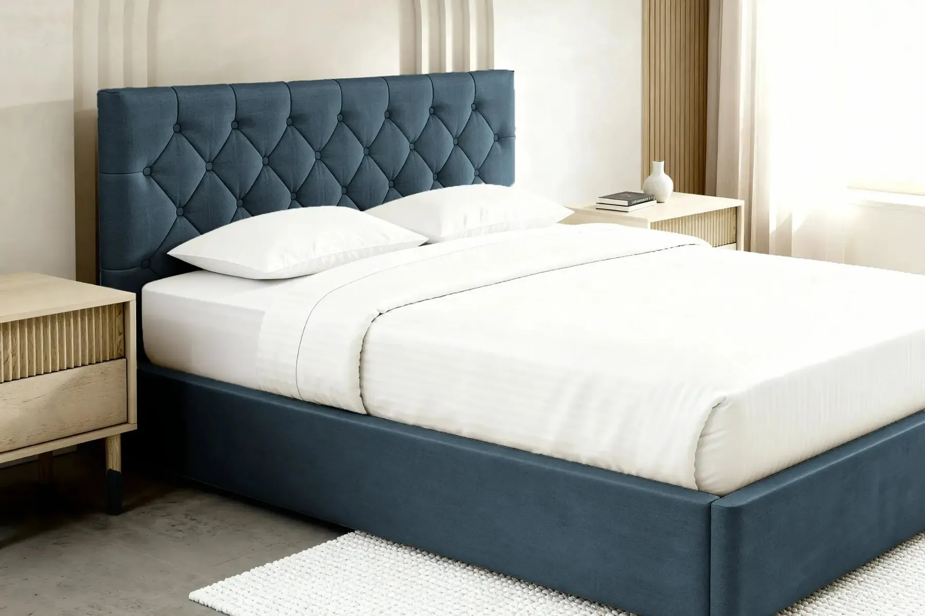 Emile - Lit Coffre Tissu Velours 140X200Cm - Image 14