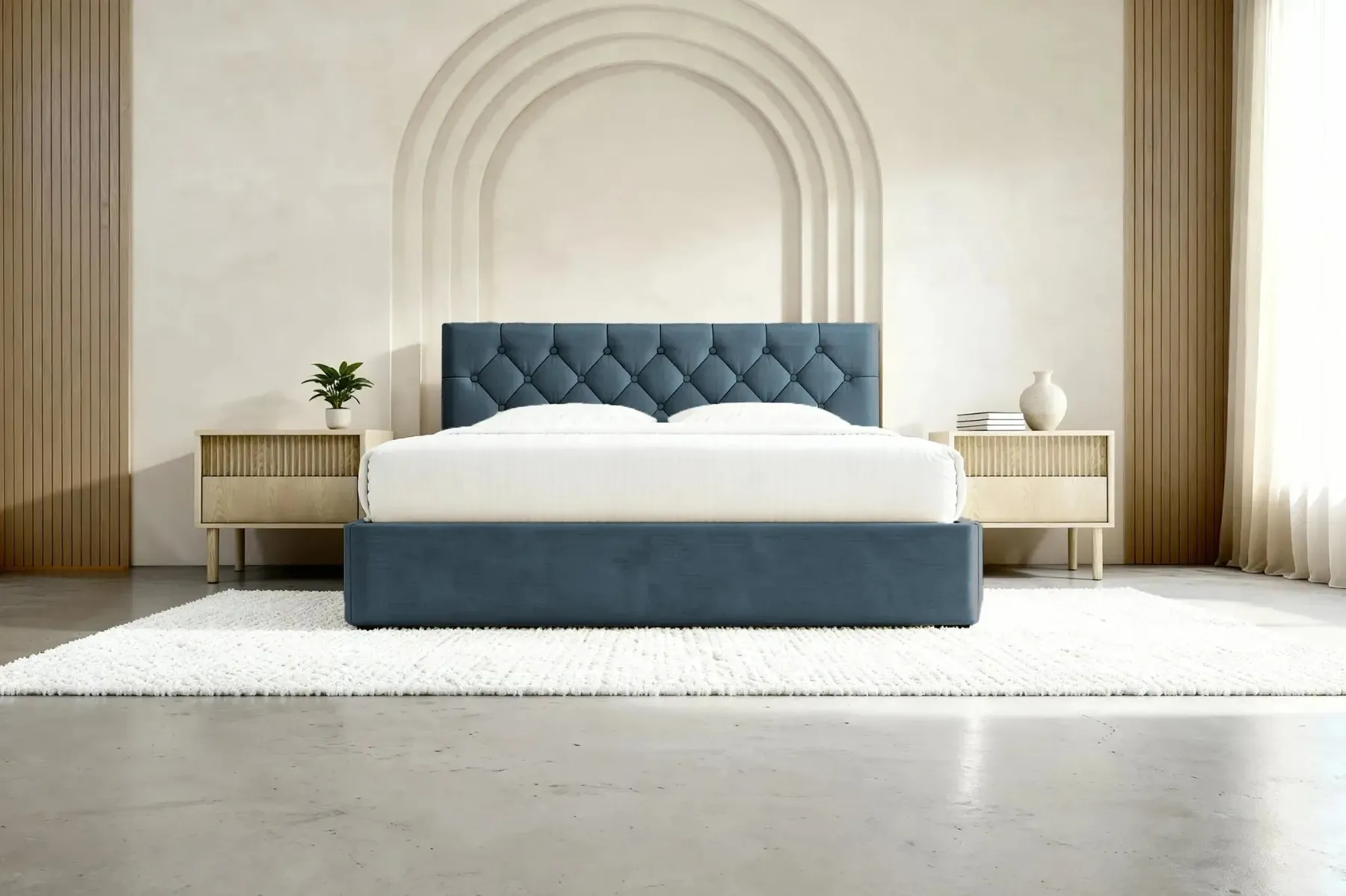Emile - Lit Coffre Tissu Velours 140X200Cm - Image 15