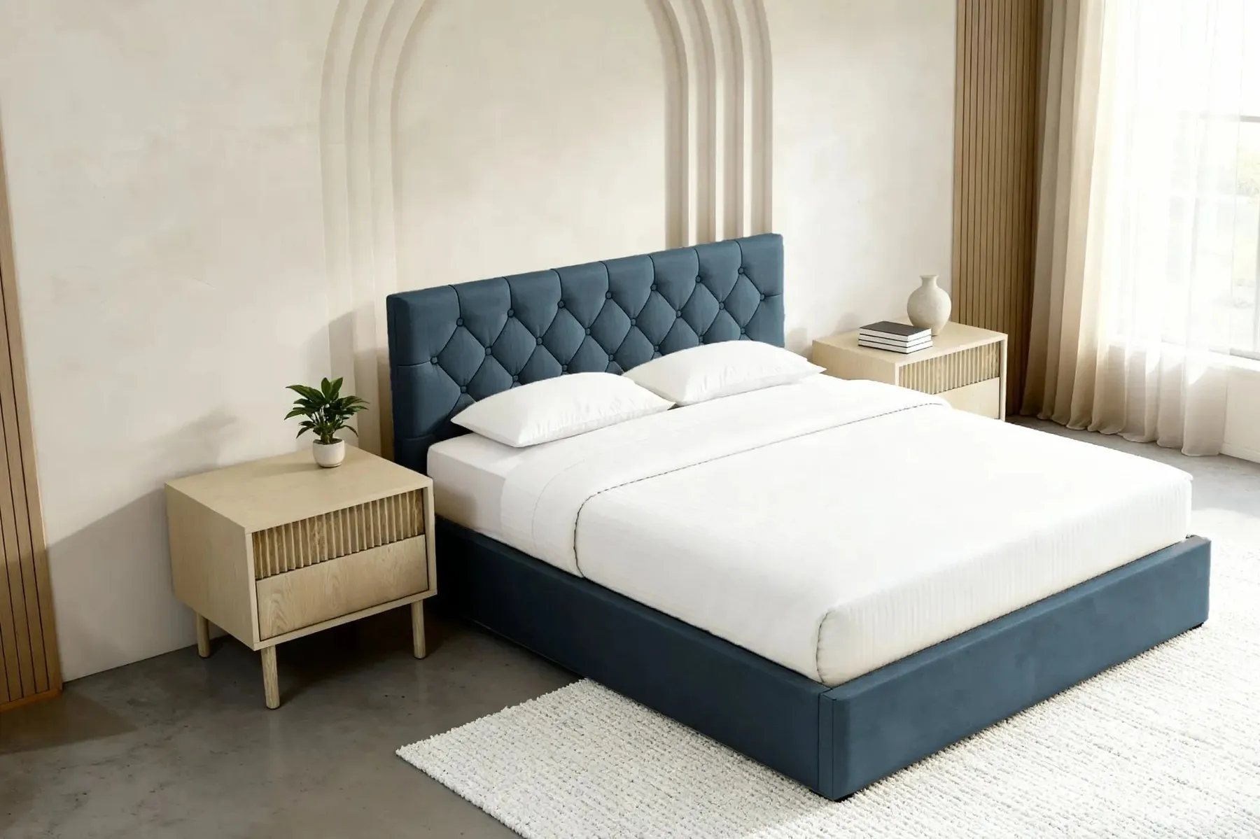 Emile - Lit Coffre Tissu Velours 140X200Cm - Image 16
