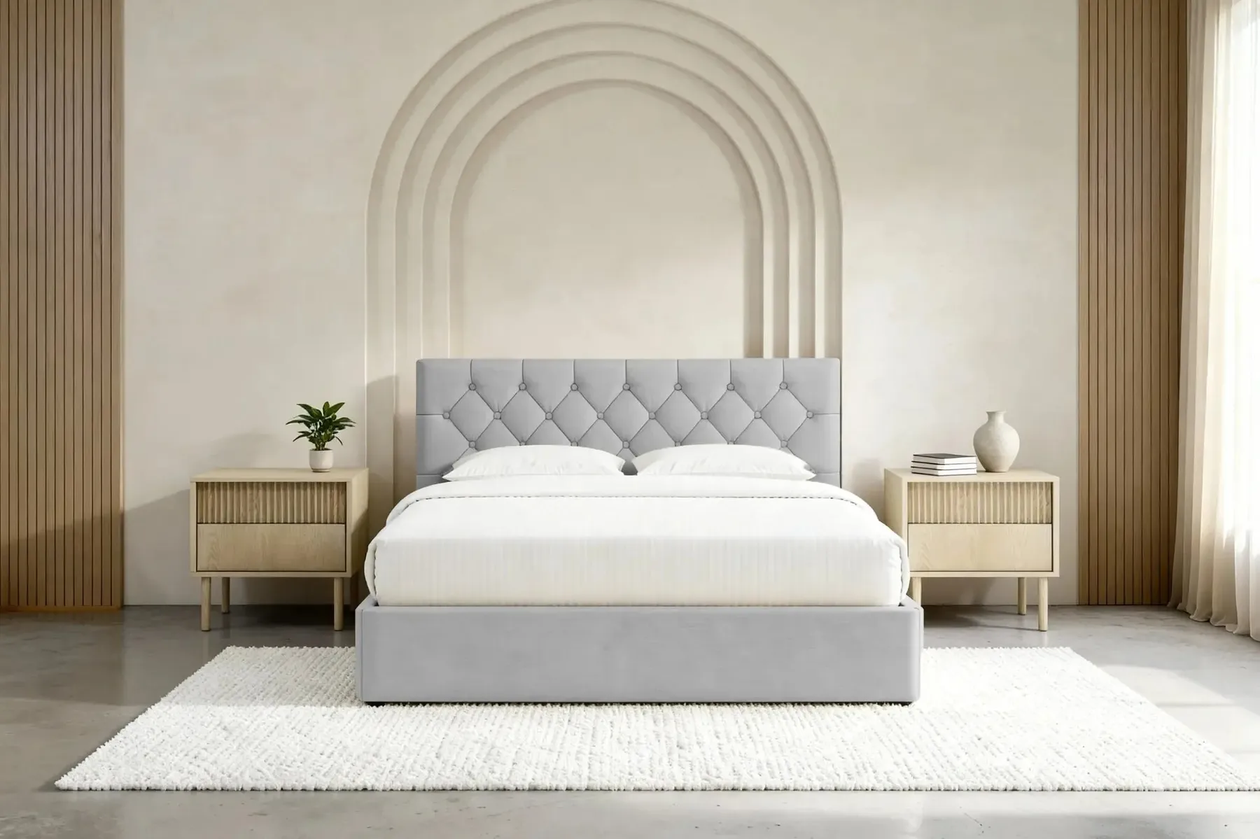 Emile - Lit Coffre Tissu Velours 140X200Cm - Image 24