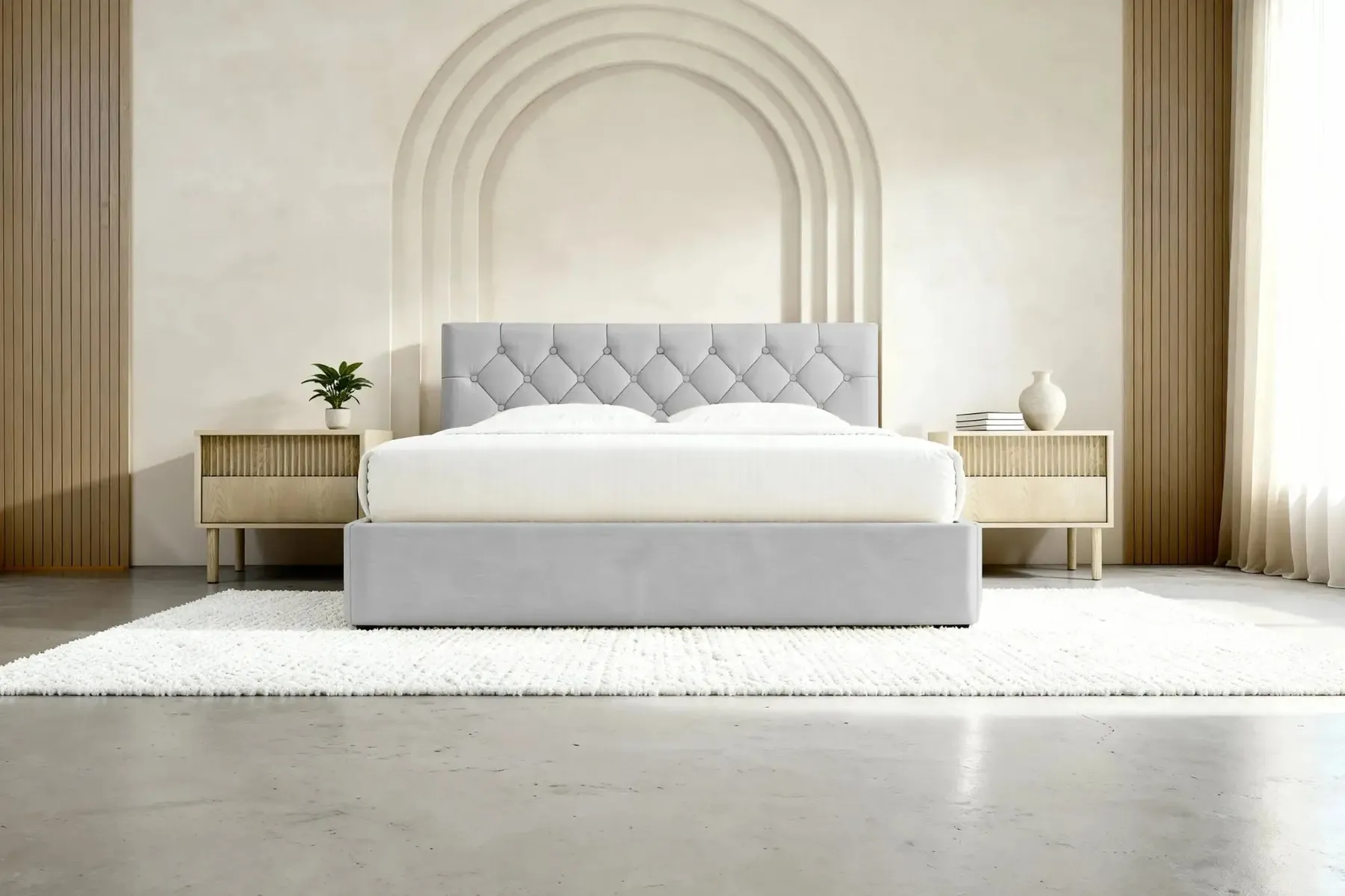 Emile - Lit Coffre Tissu Velours 140X200Cm - Image 26