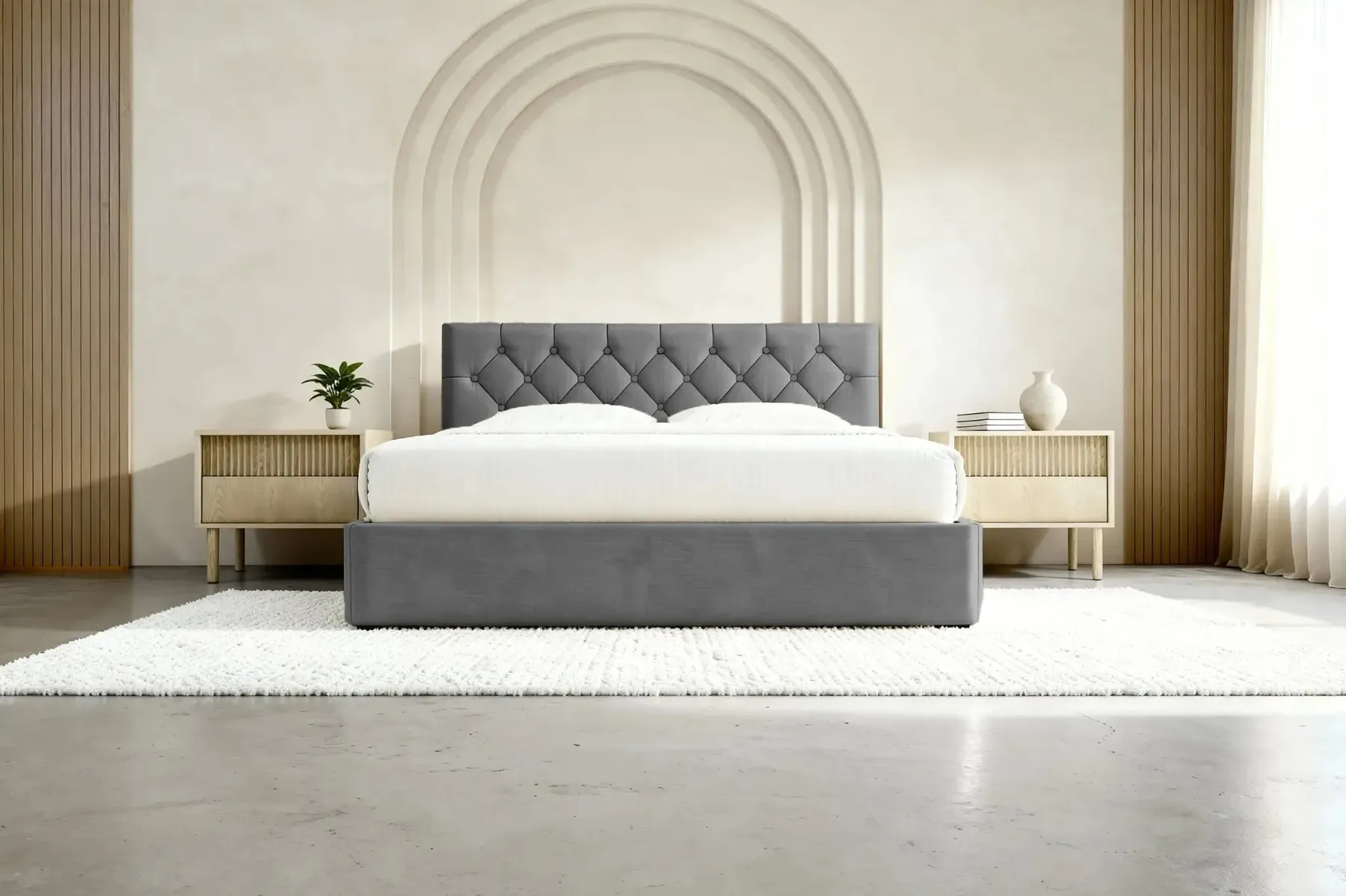 Emile - Lit Coffre Tissu Velours 140X200Cm - Image 37