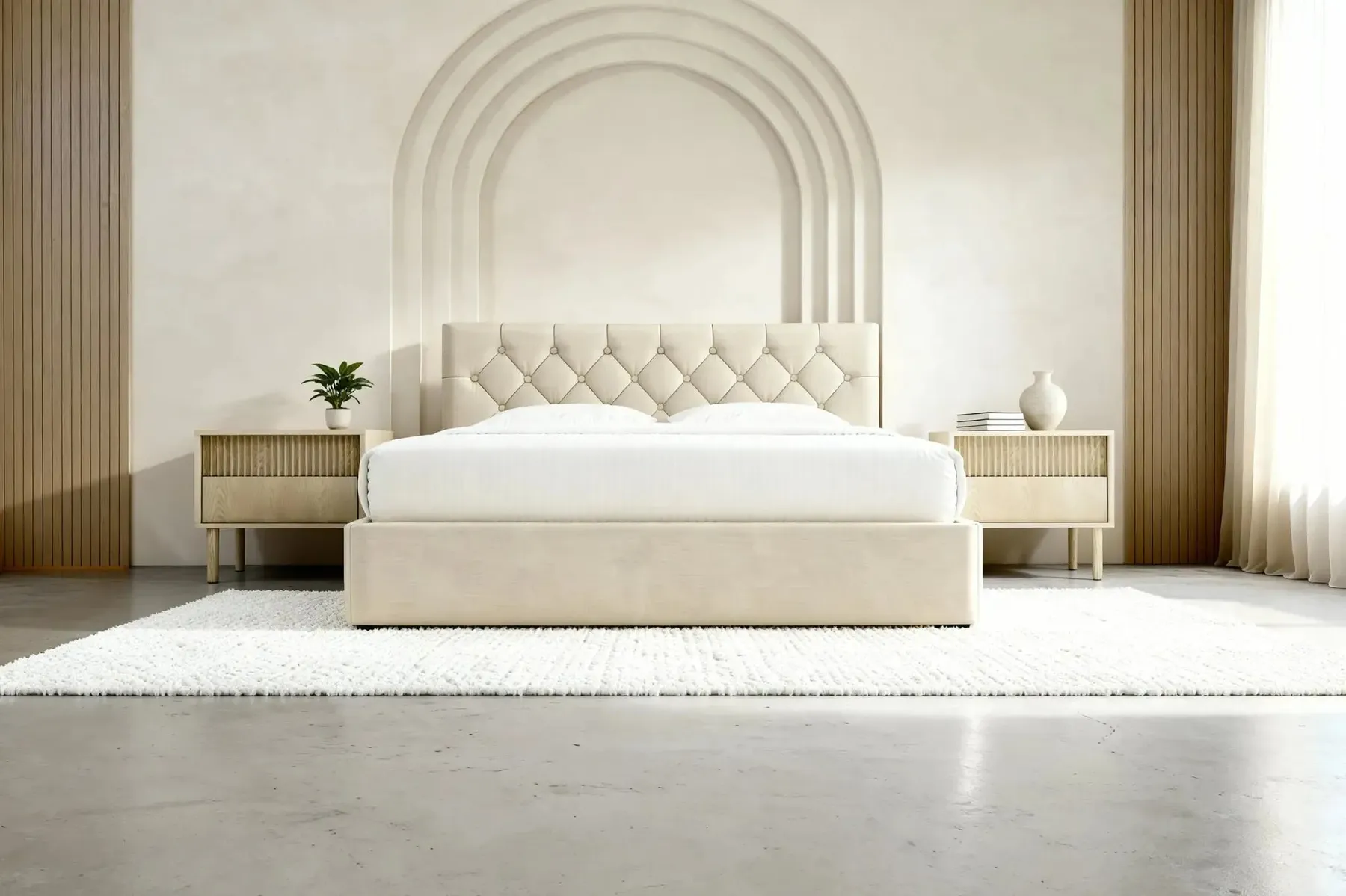 Emile - Lit Coffre Tissu Velours 140X200Cm - Image 4
