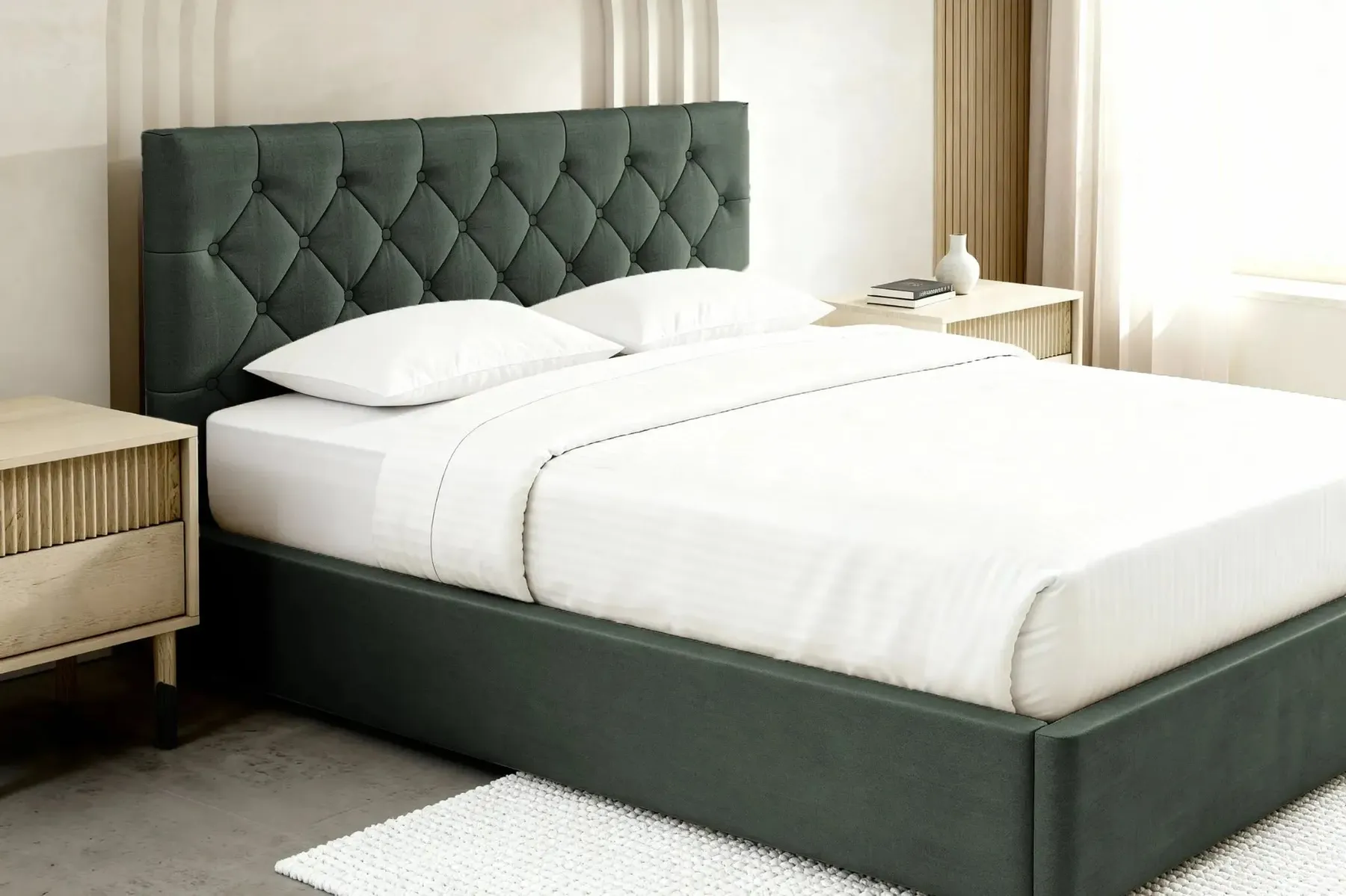 Emile - Lit Coffre Tissu Velours 140X200Cm - Image 47