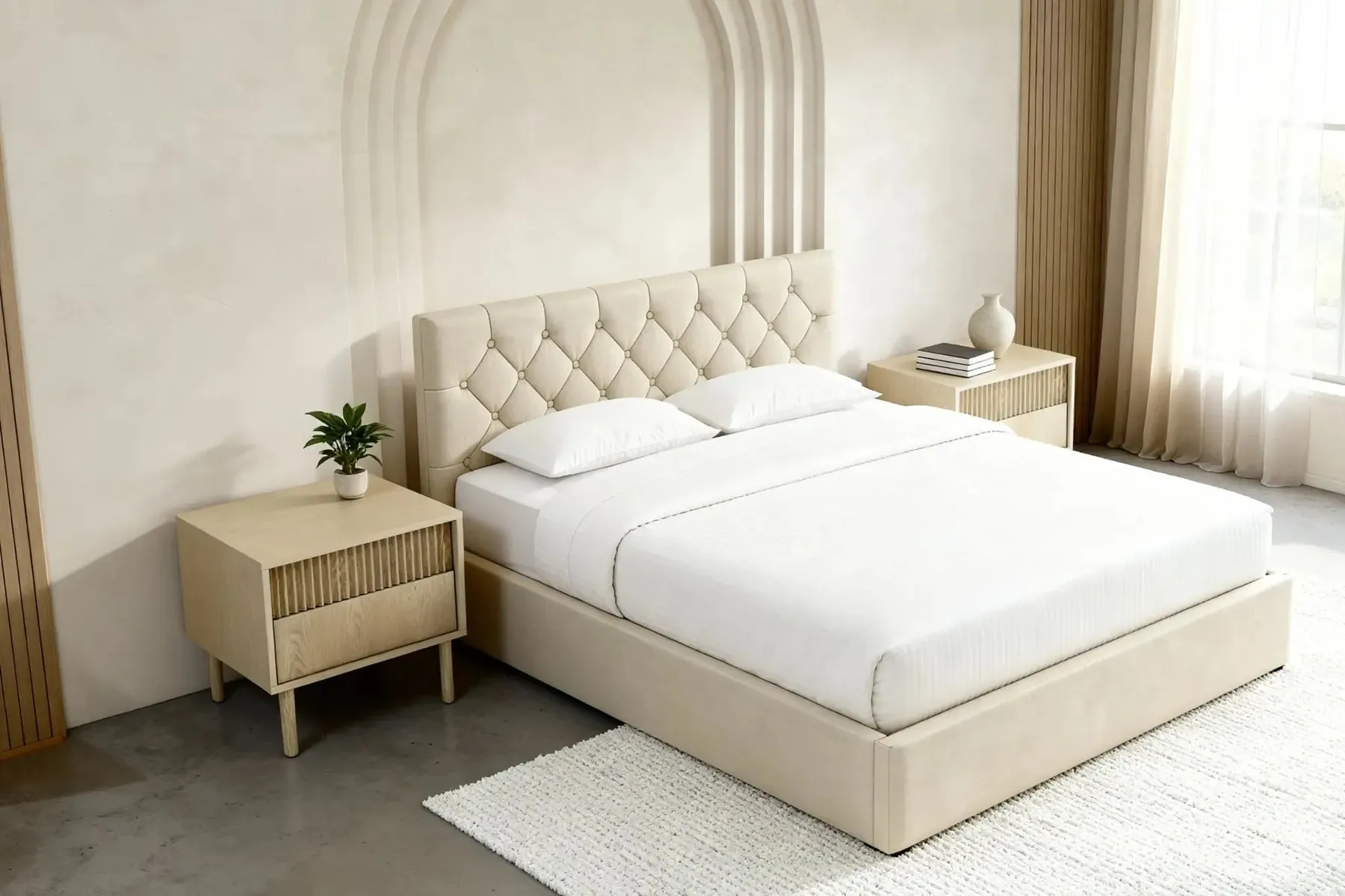 Emile - Lit Coffre Tissu Velours 140X200Cm - Image 5