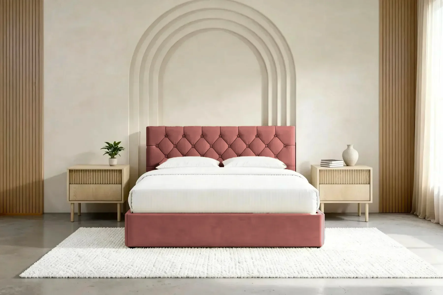 Emile - Lit Coffre Tissu Velours 140X200Cm - Image 57