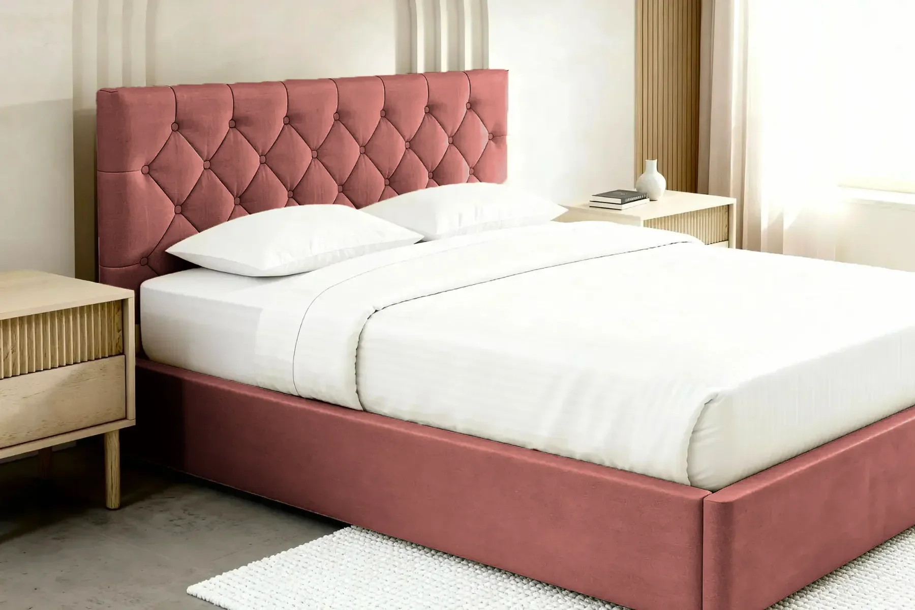Emile - Lit Coffre Tissu Velours 140X200Cm - Image 58