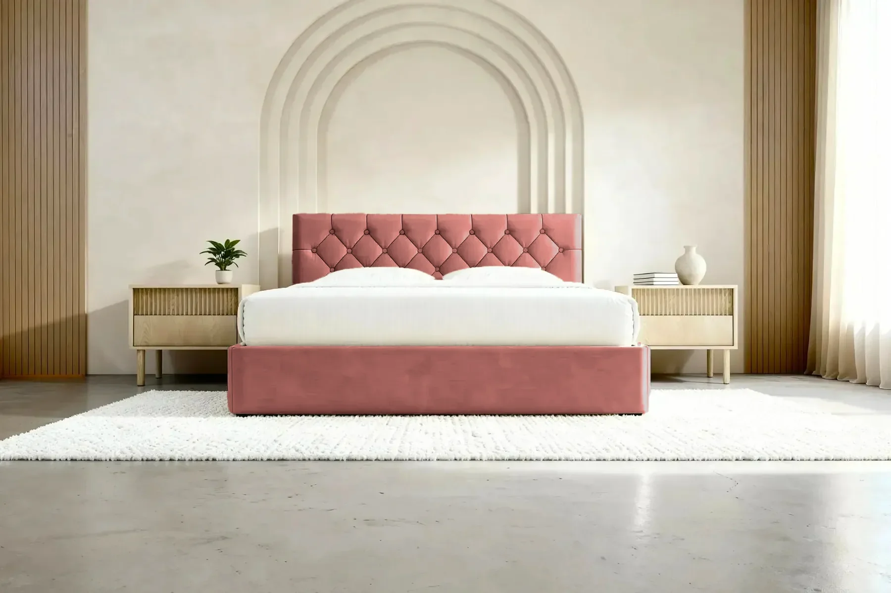 Emile - Lit Coffre Tissu Velours 140X200Cm - Image 59