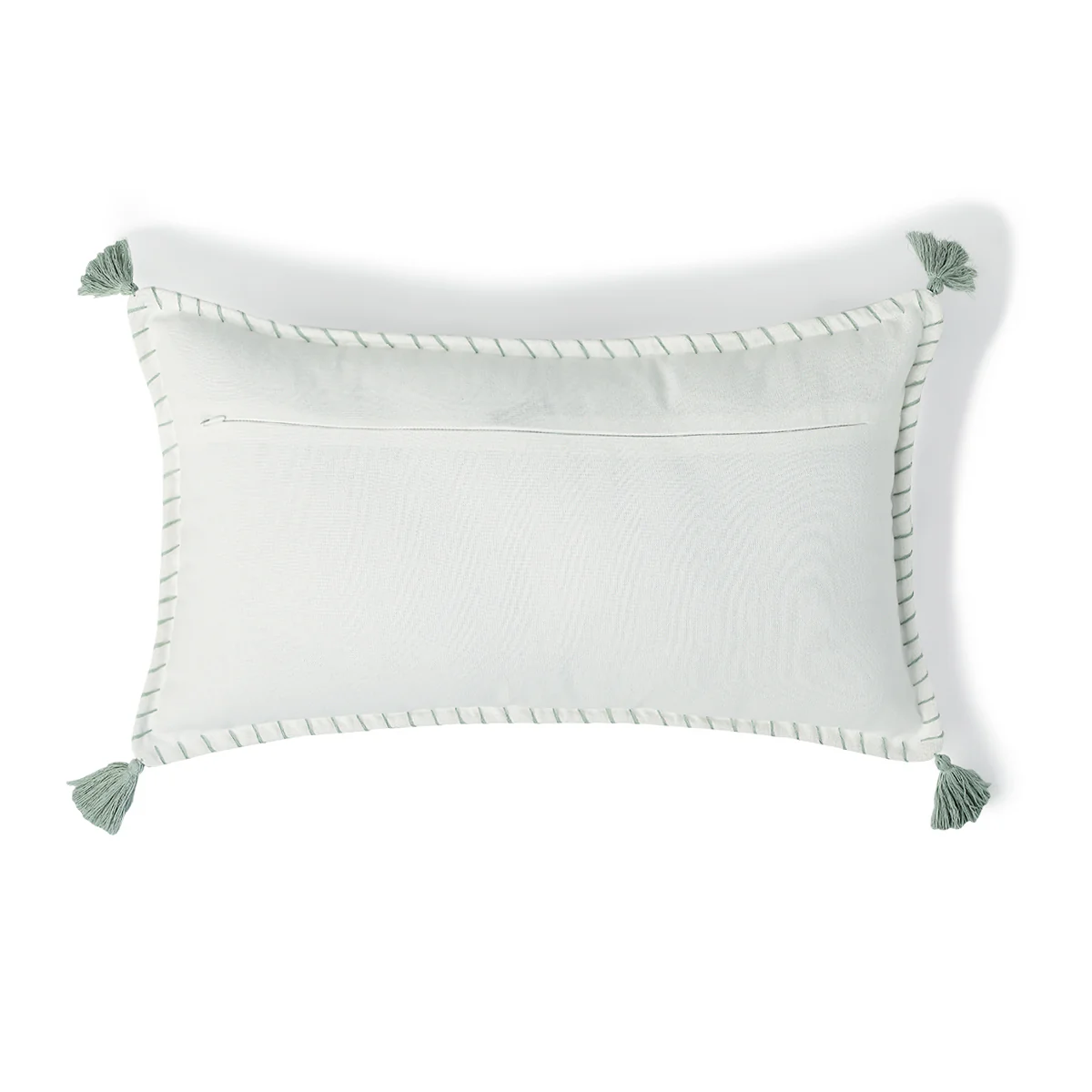 Housse De Coussin - Toile De Coton - Bleu Glacier - Oasis - Image 3