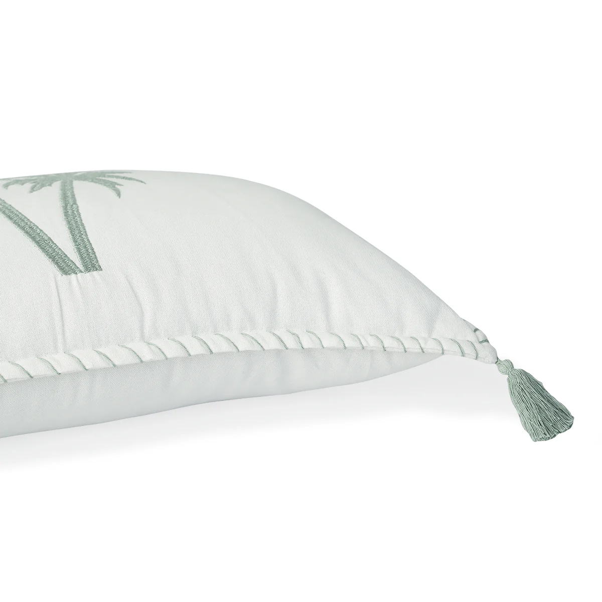 Housse De Coussin - Toile De Coton - Bleu Glacier - Oasis - Image 4