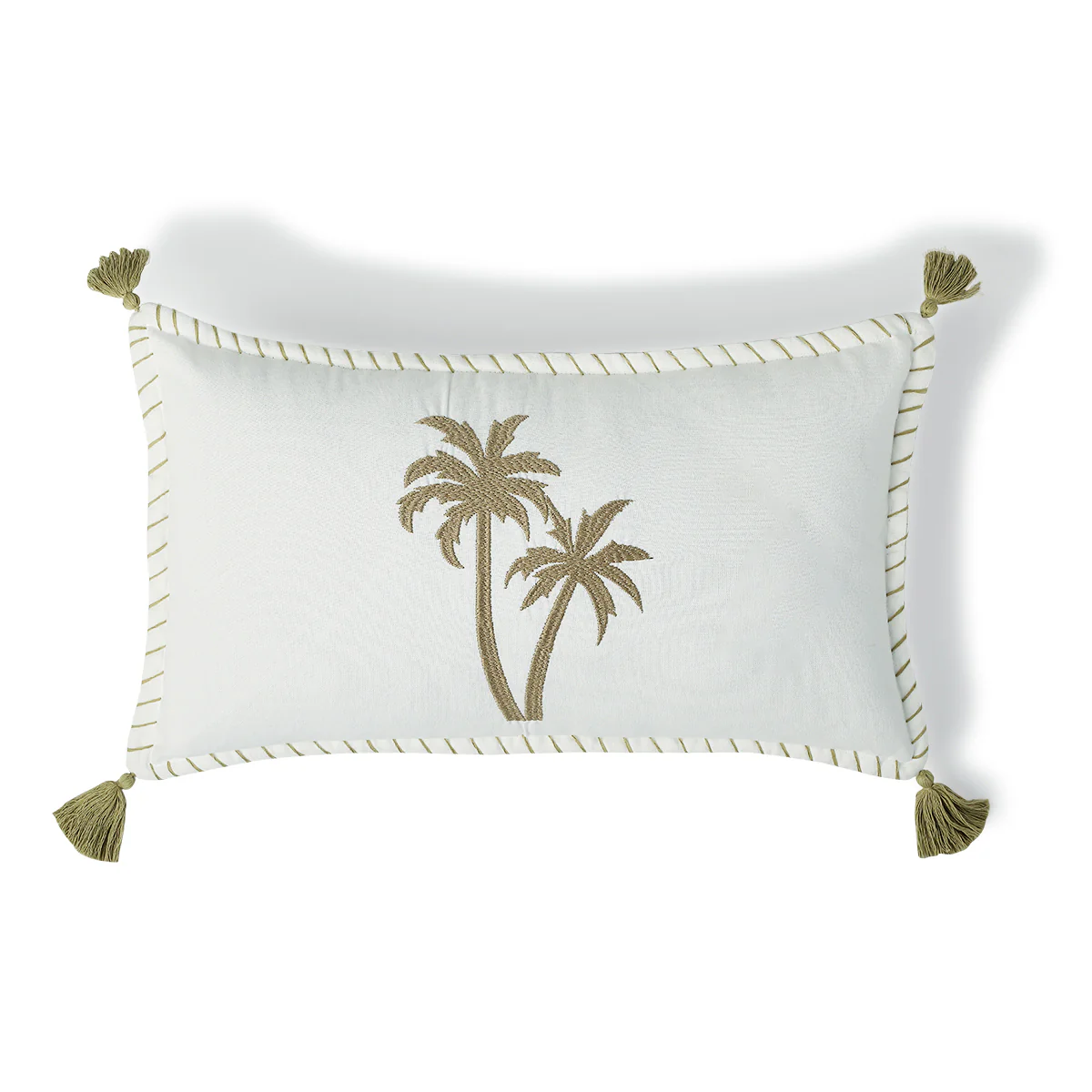 Housse De Coussin - Toile De Coton - Sable - Oasis - Image 2