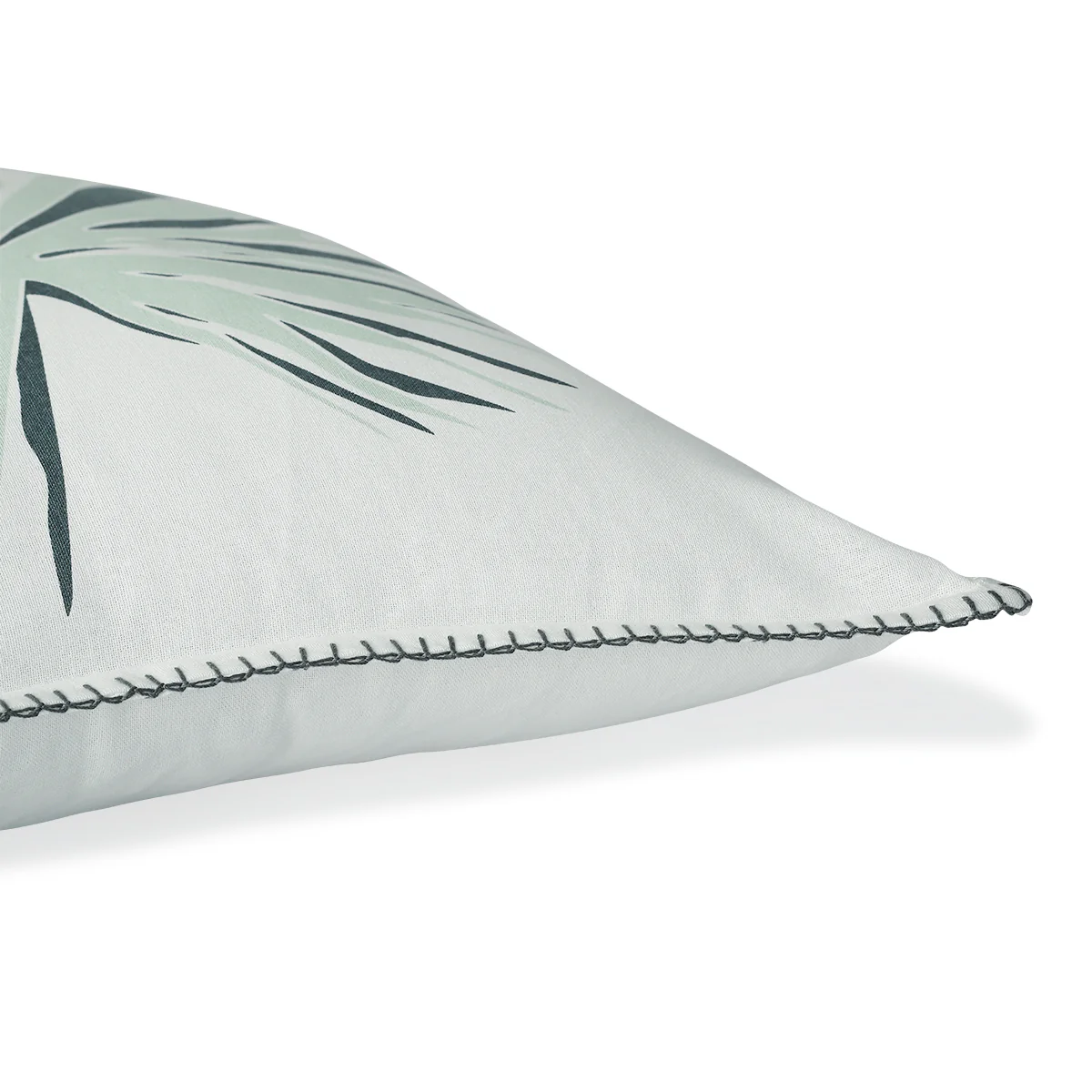 Housse De Coussin - Toile De Coton - Bleu Glacier - Palma - Image 5
