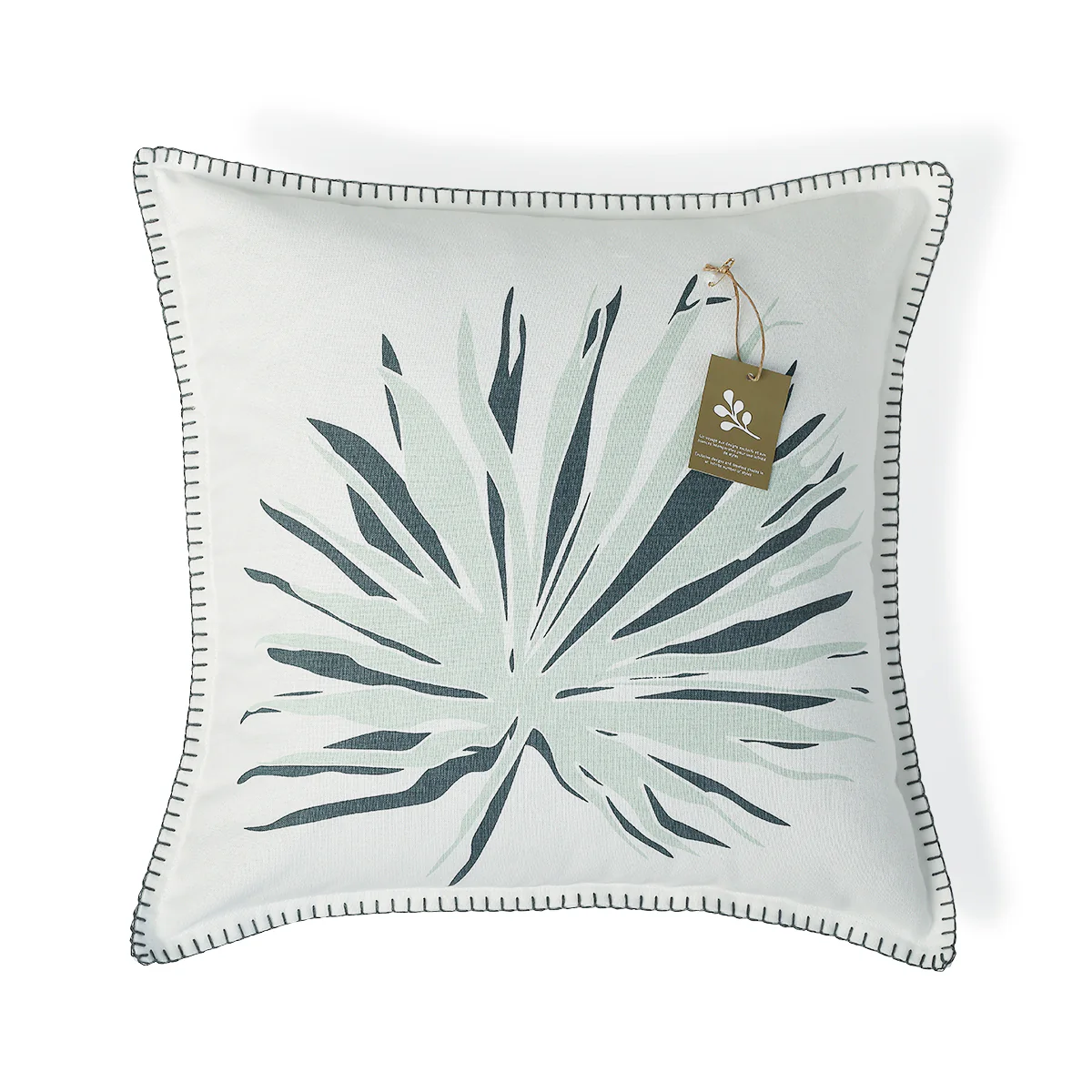 Housse De Coussin - Toile De Coton - Bleu Glacier - Palma - Image 6