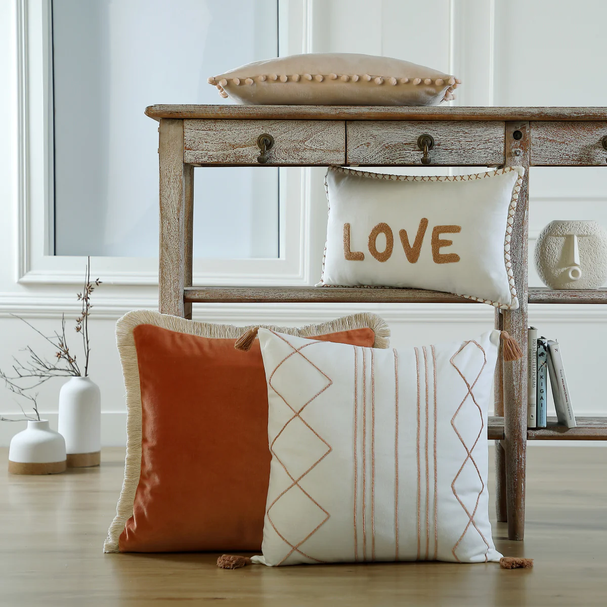 Housse De Coussin - Toile De Coton - Terre De Sienne - Xlove - Image 6