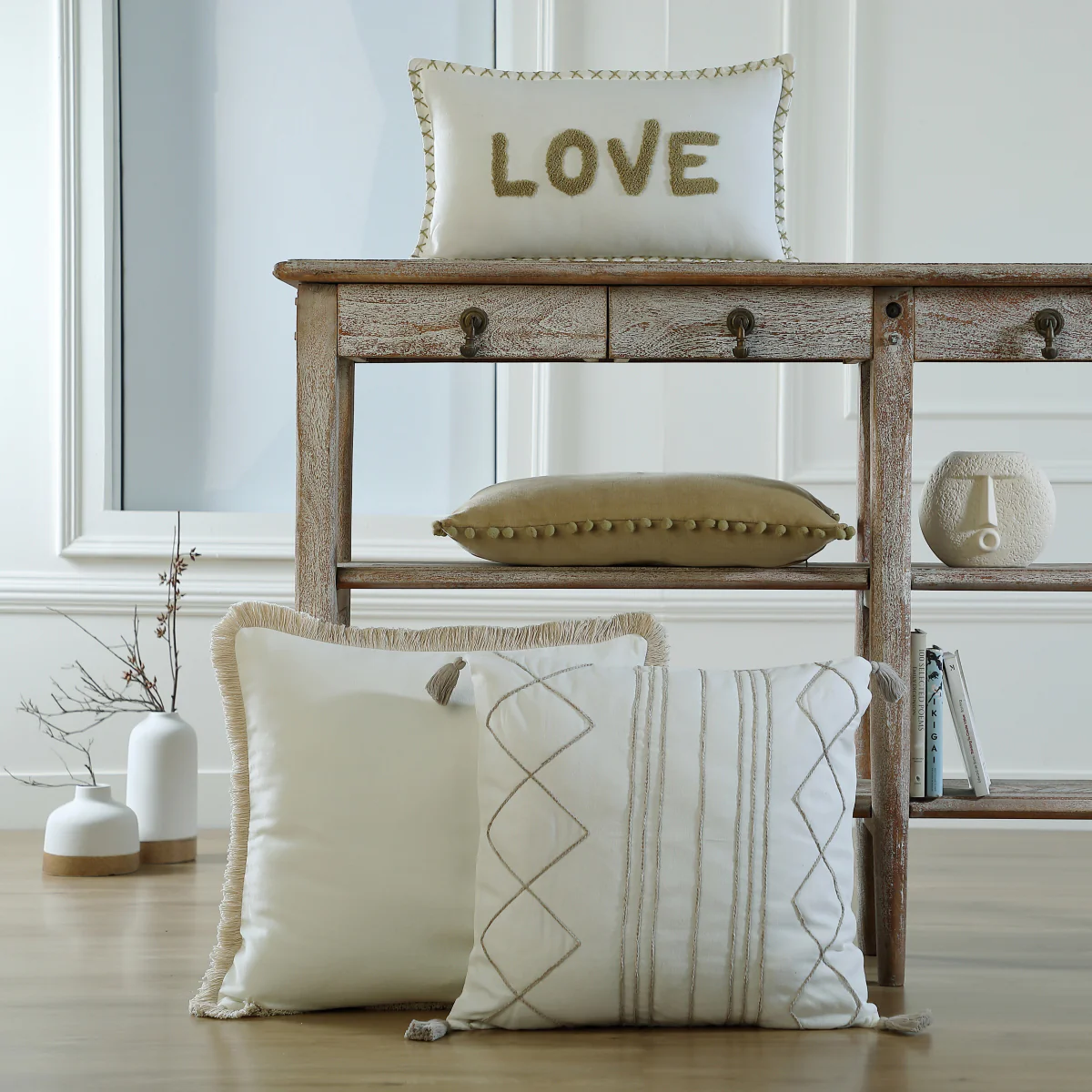Housse De Coussin - Toile De Coton - Sable - Xlove - Image 6