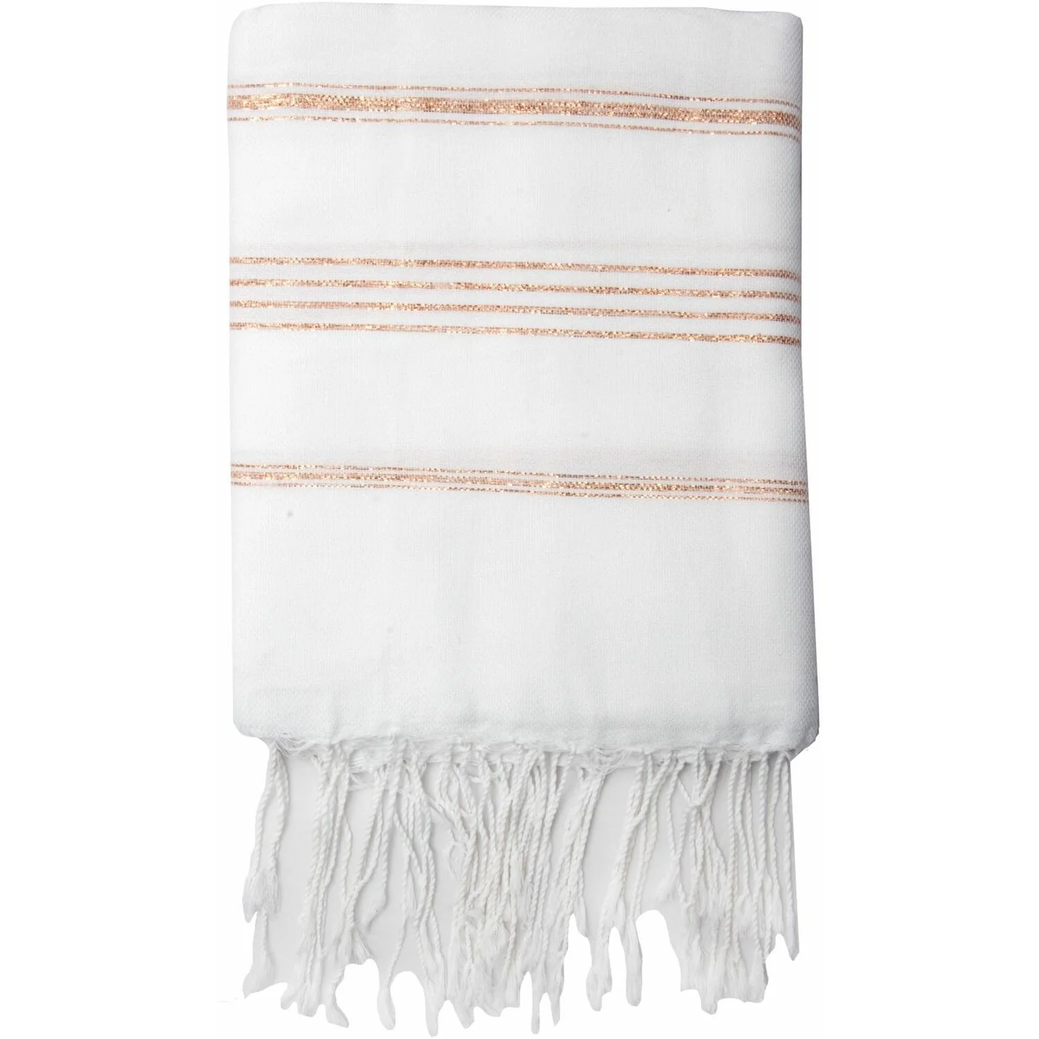 Fouta - Coton - Blanc / Cuivre - Mykonos - Image 5