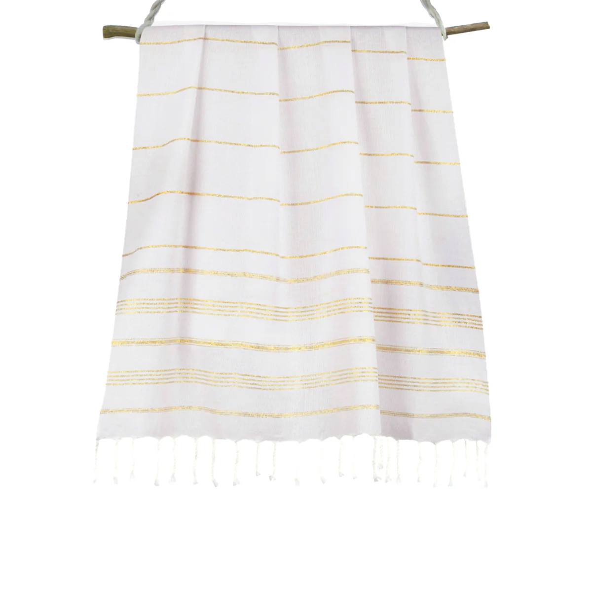 Fouta - Coton - Blanc / Or - Mykonos - Image 5