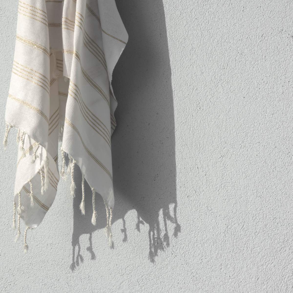 Fouta - Coton - Blanc / Or - Mykonos - Image 8