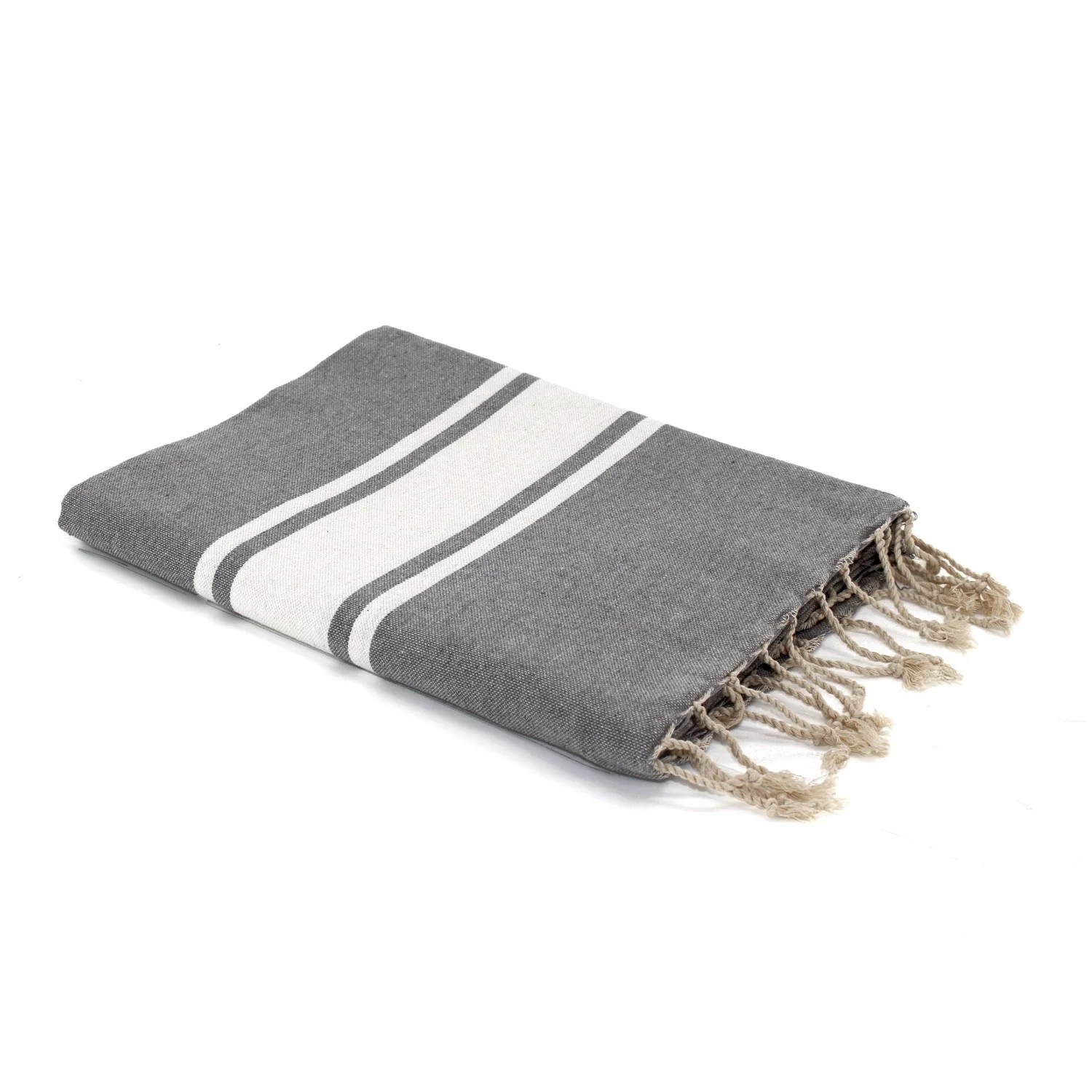 Fouta - Coton - Gris Moyen - St Tropez - Image 3