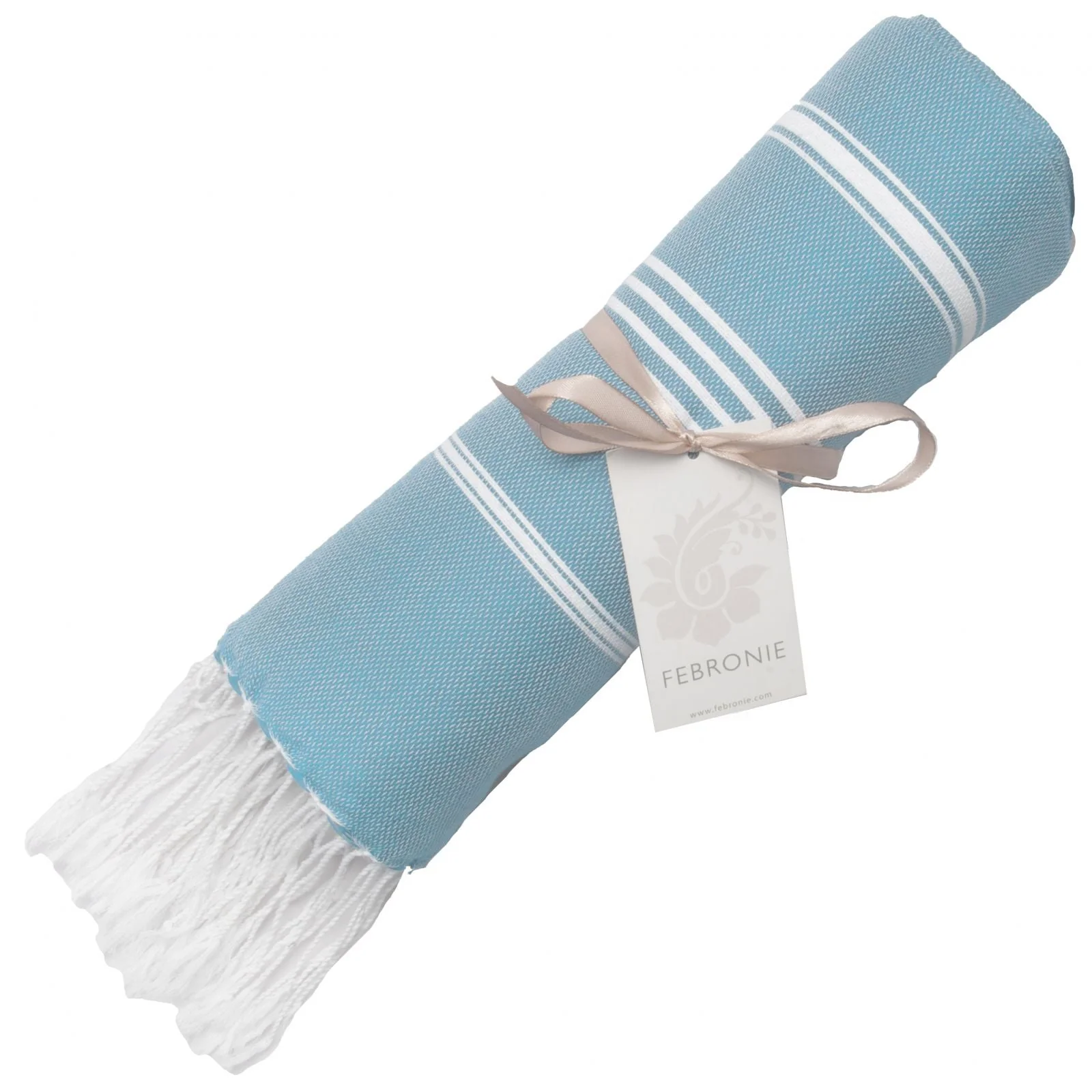 Fouta - Coton - Bleu Pâle - Mykonos - Image 3