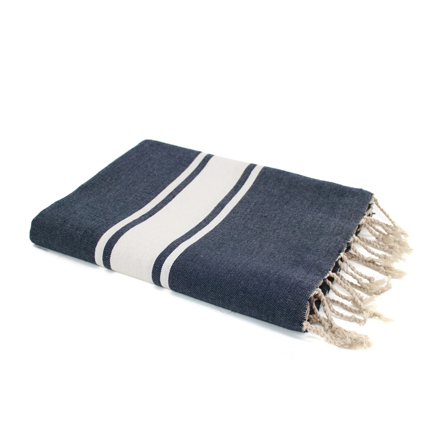 Fouta - Coton - Bleu Jean - St Tropez - Image 2