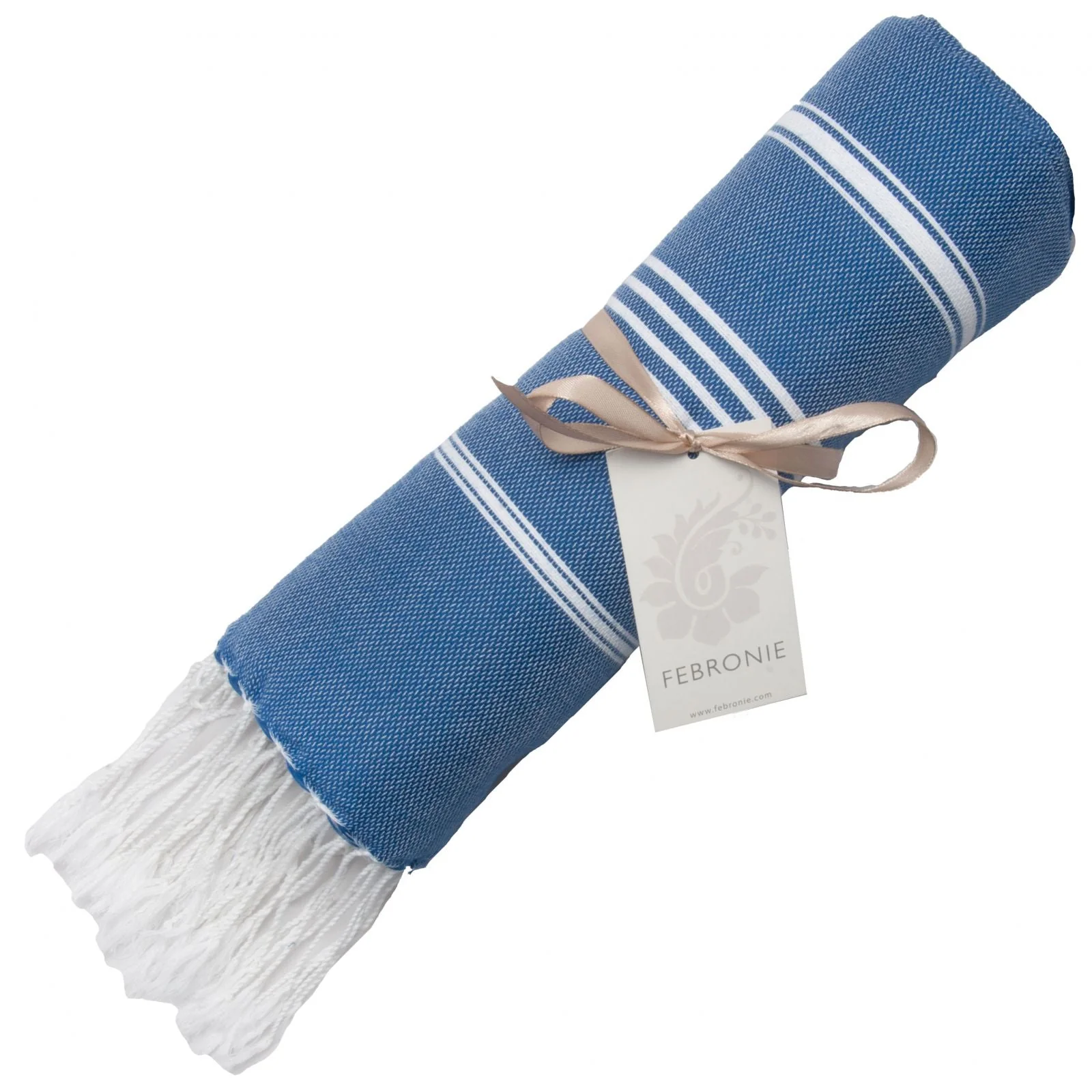 Fouta - Coton - Bleu Grec - Mykonos - Image 4