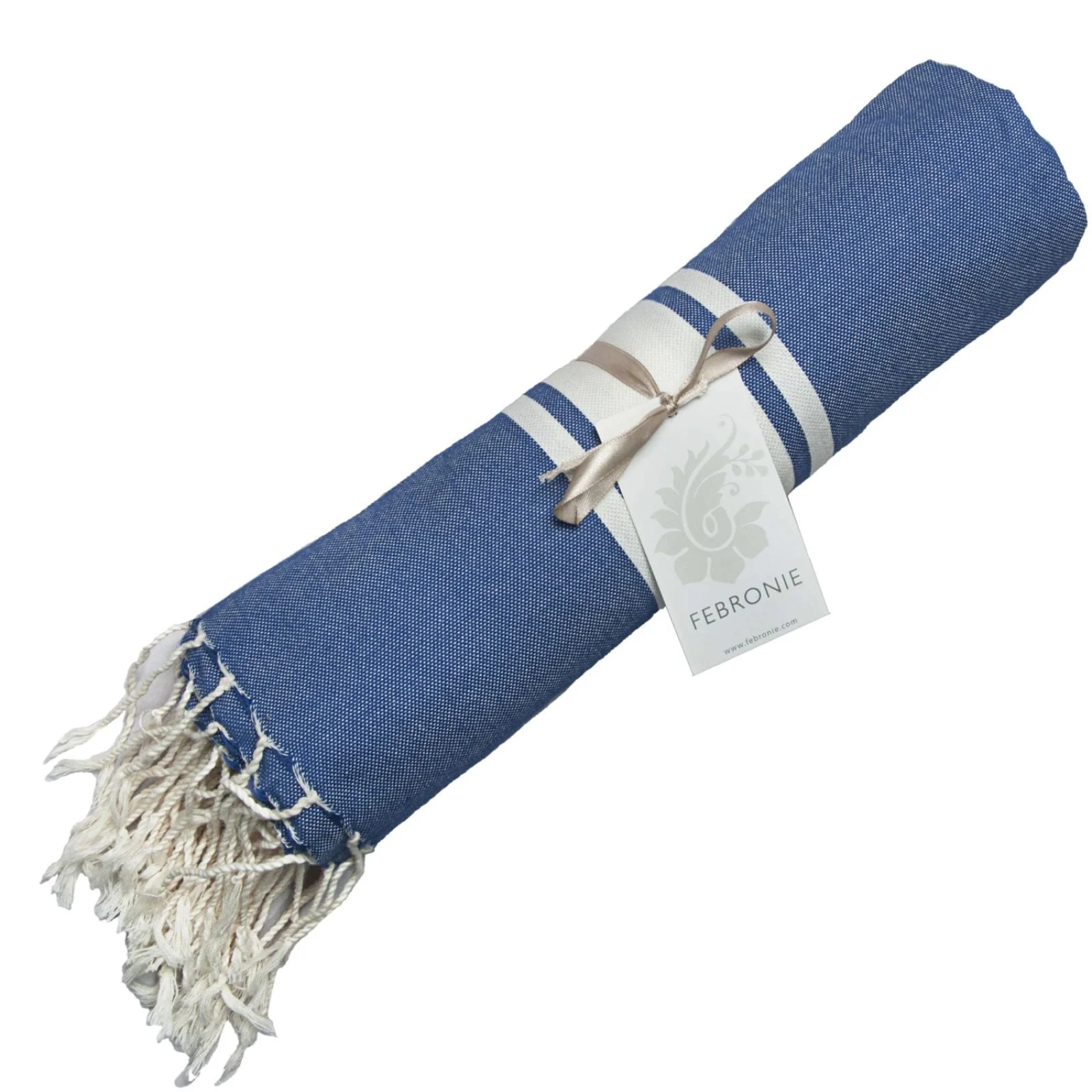 Fouta - Coton - Bleu Grec - St Tropez - Image 3