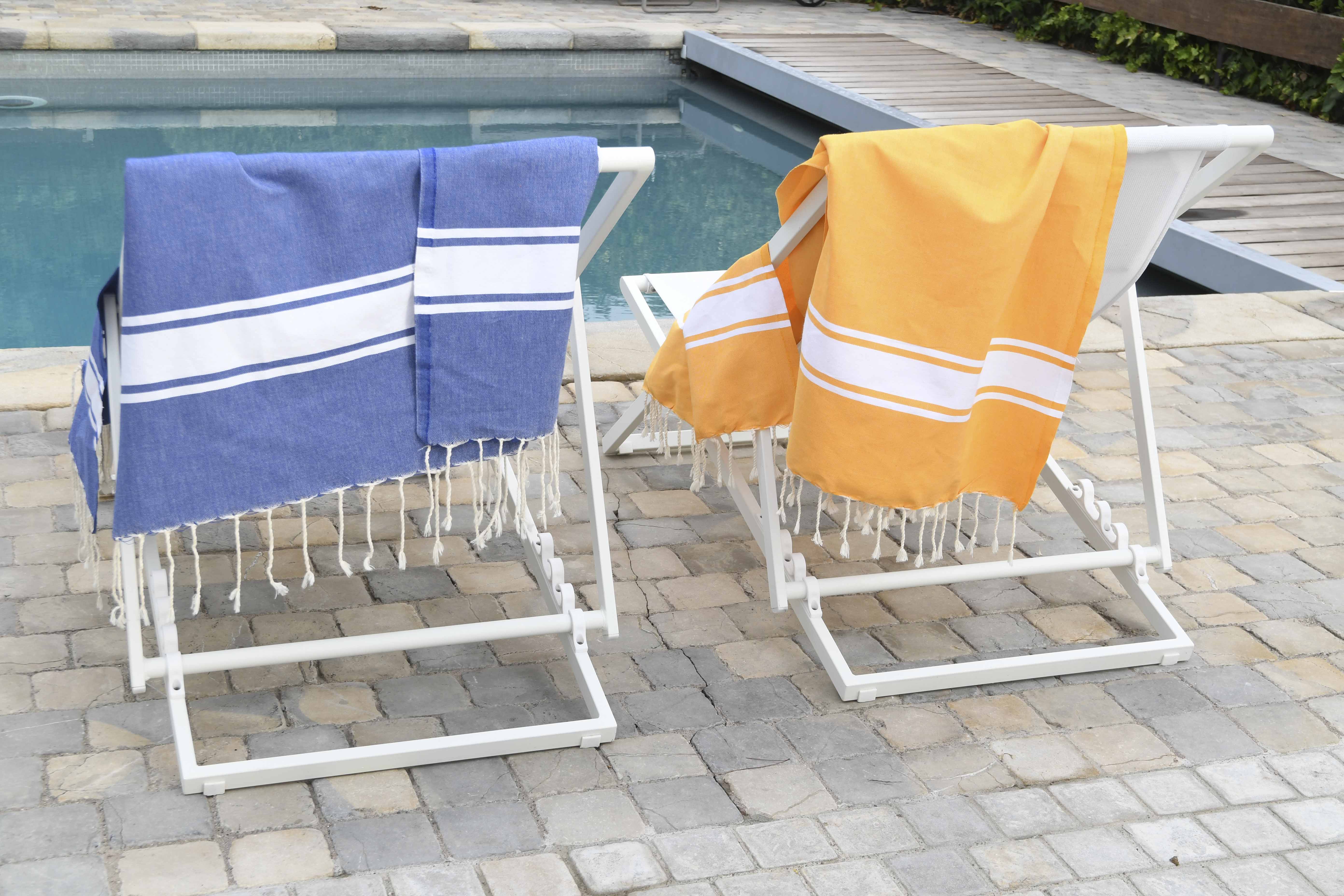 Fouta - Coton - Bleu Grec - St Tropez - Image 6