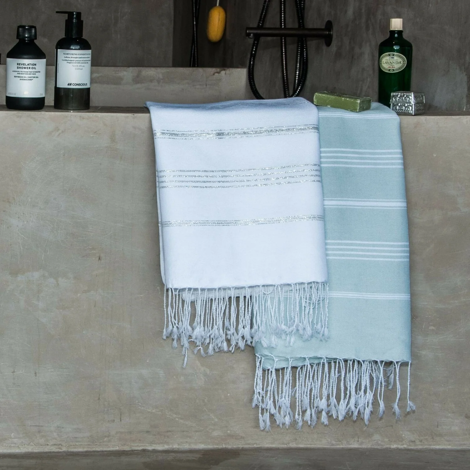 Fouta - Coton - Vert D'Eau - Mykonos - Image 8