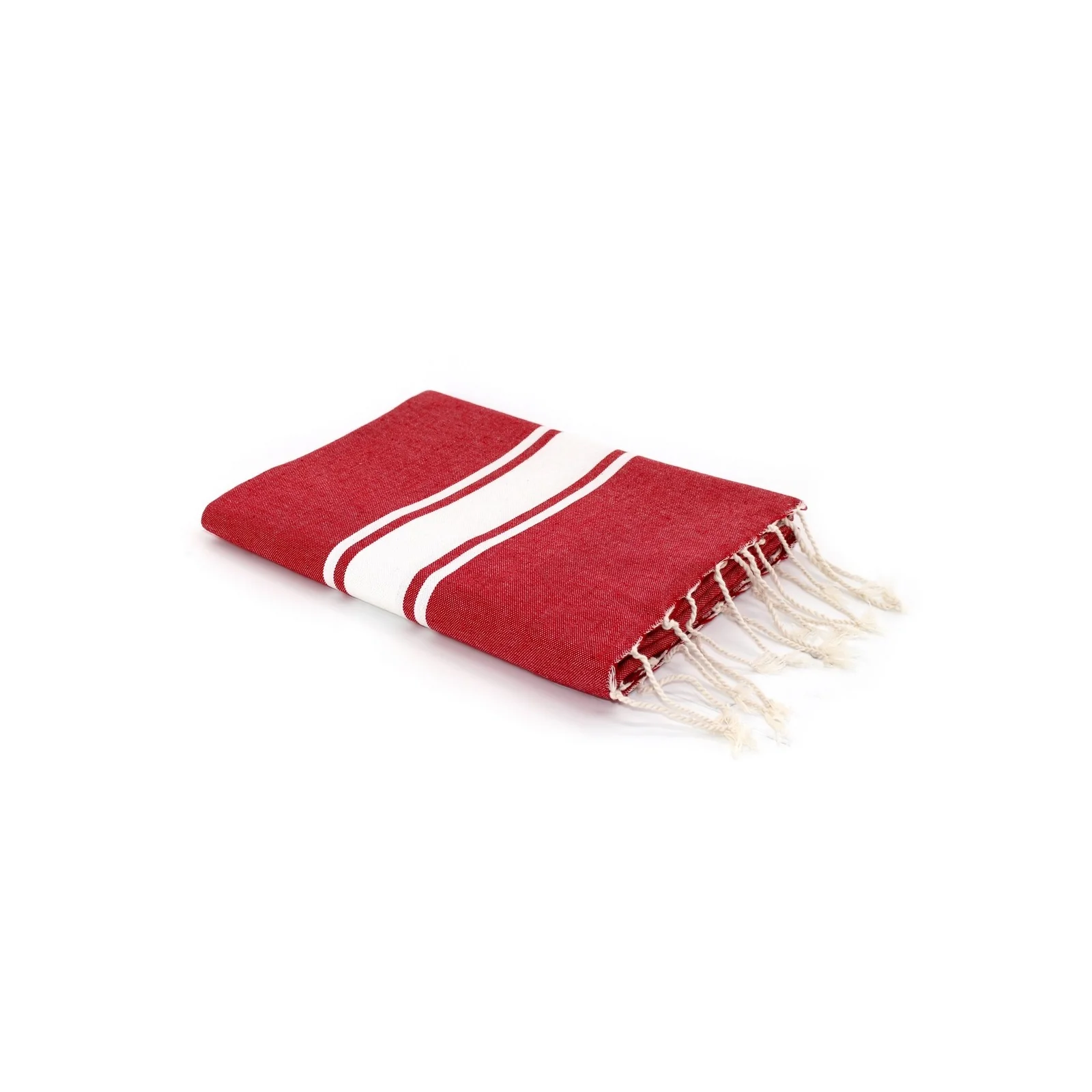 Fouta - Coton - Rouge - St Tropez - Image 2