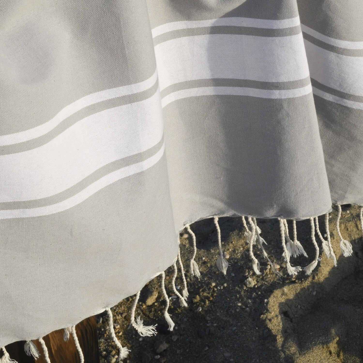 Fouta - Coton - Gris Perle - St Tropez - Image 2