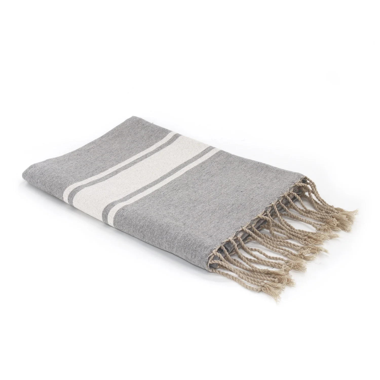 Fouta - Coton - Gris Perle - St Tropez - Image 3