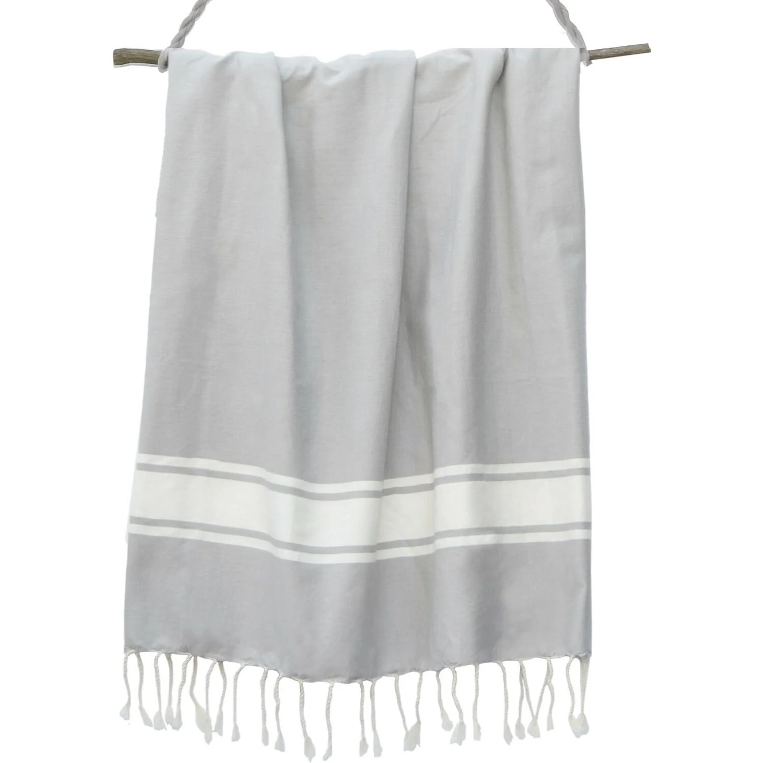 Fouta - Coton - Gris Perle - St Tropez - Image 5