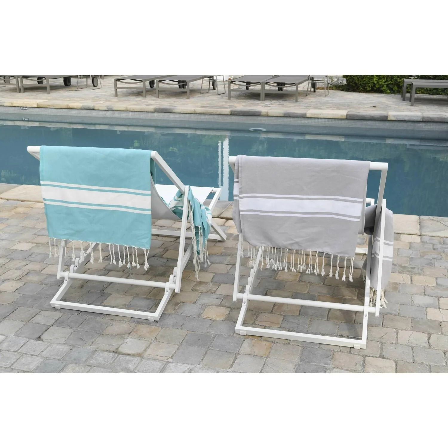 Fouta - Coton - Gris Perle - St Tropez - Image 6