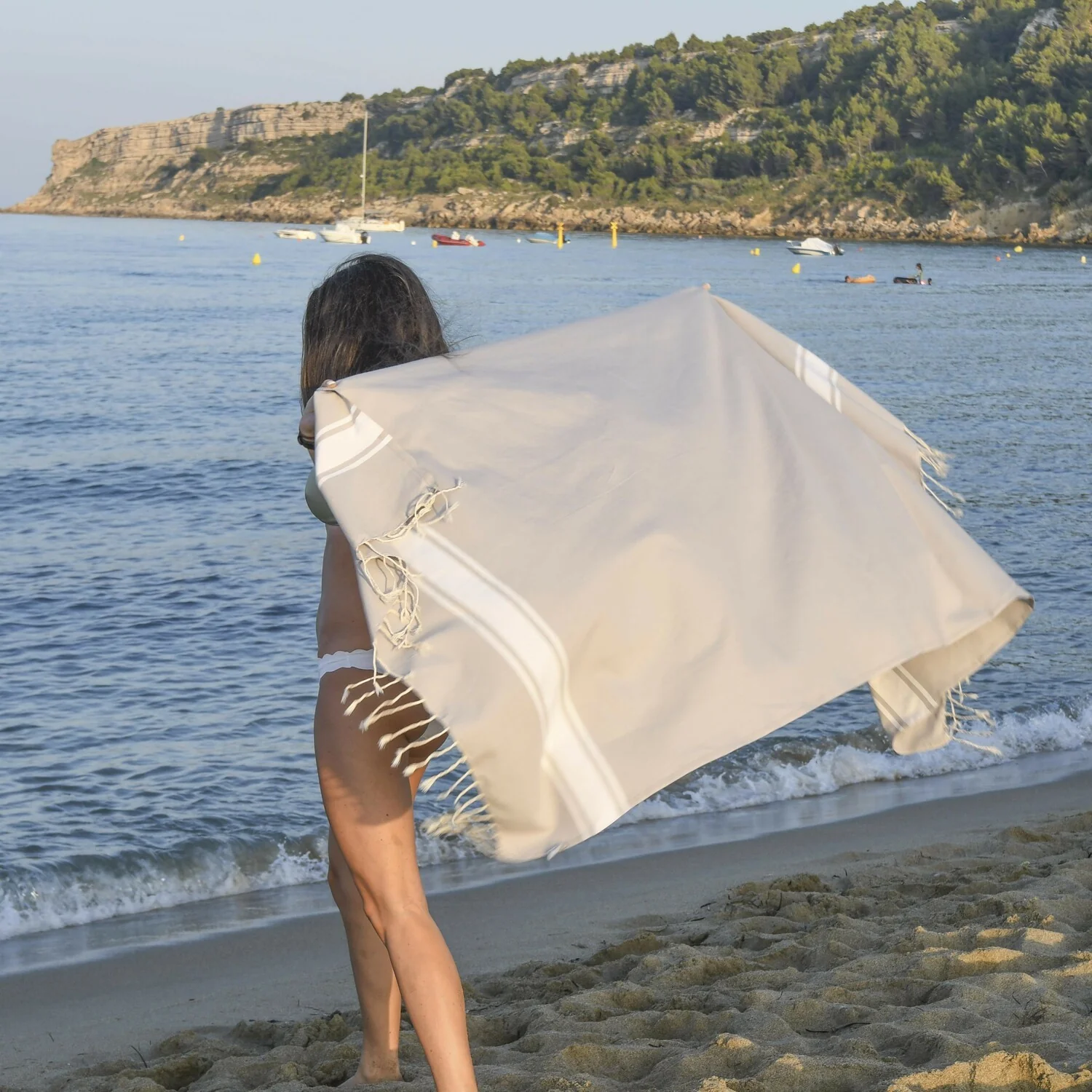 Fouta - Coton - Gris Perle - St Tropez - Image 9