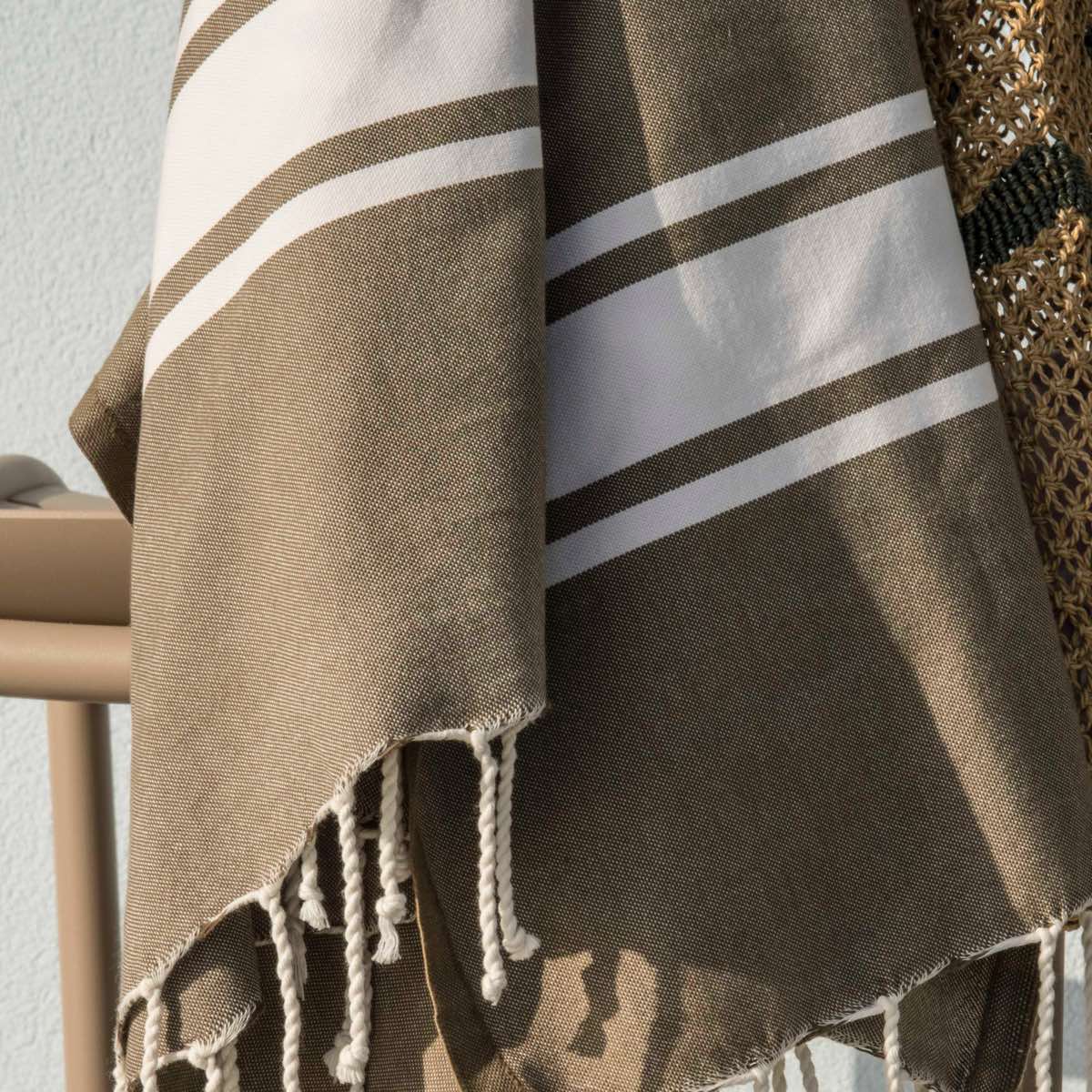 Fouta - Coton - Taupe Clair - St Tropez - Image 4