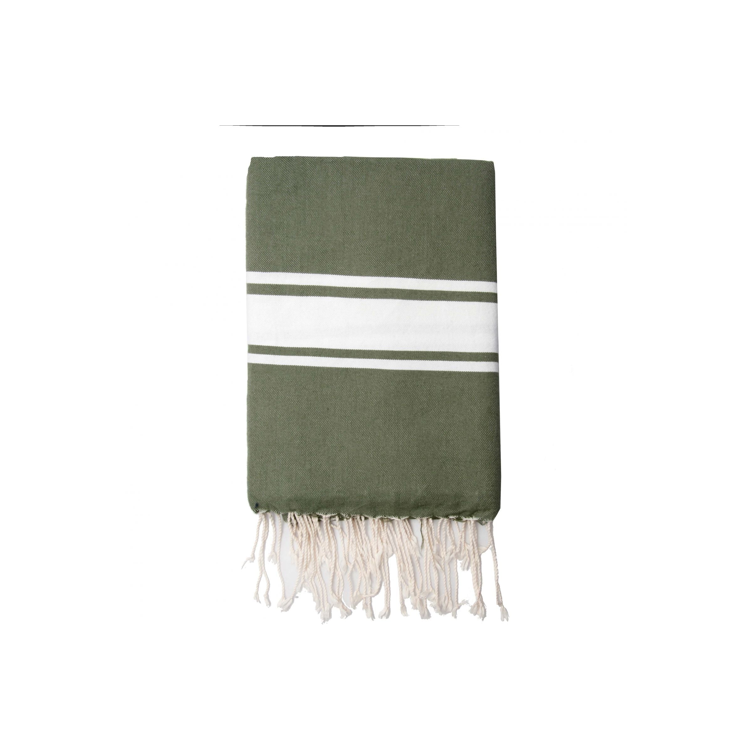 Fouta - Coton - Vert Kaki - St Tropez - Image 2
